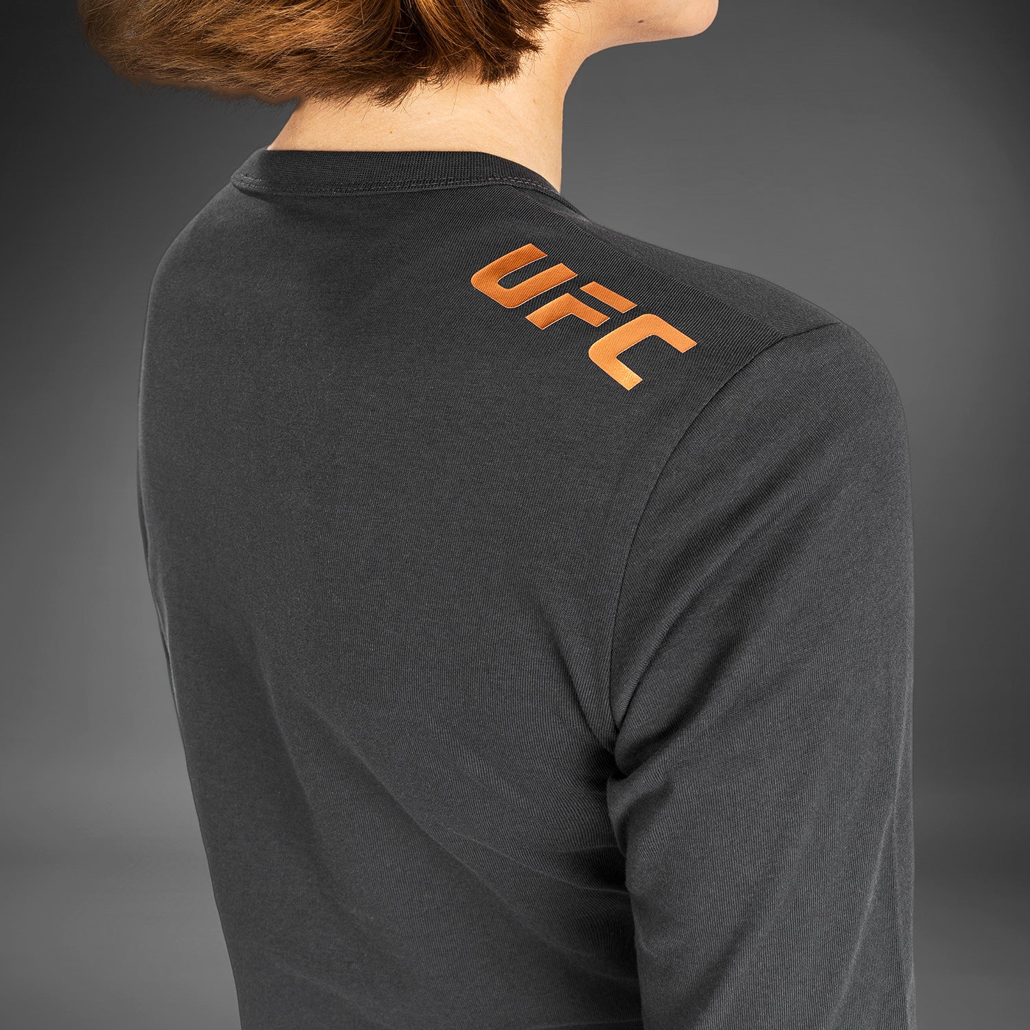 UFC Adrenaline by Venum Fight Week Women’s Long Sleeve Cotton T-Shirt - Charcoal Grey - Image 9