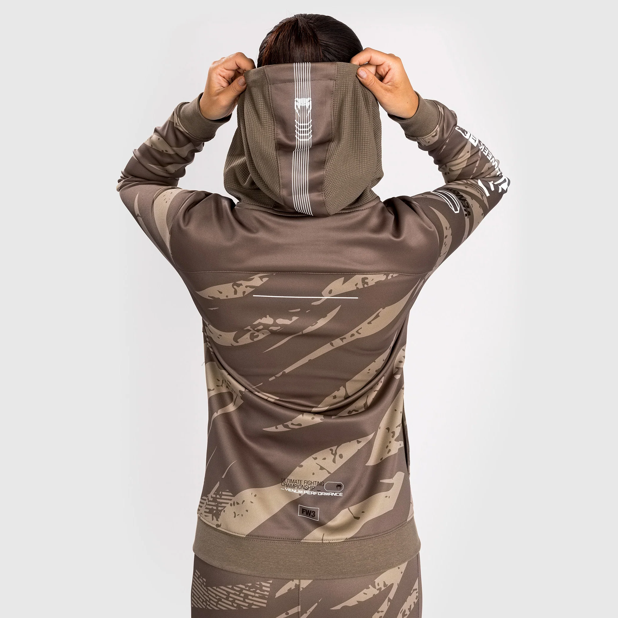 UFC Adrenaline by Venum Fight Week Women’s Zip Hoodie - Desert Camo - Image 2