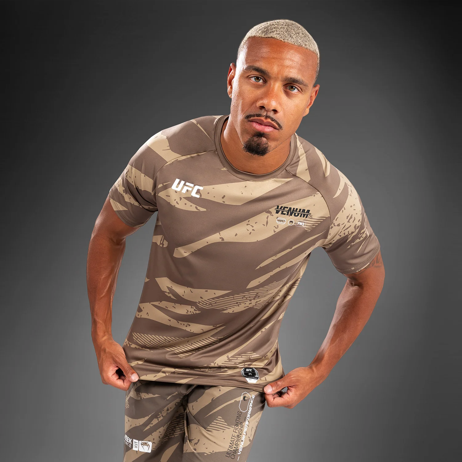 UFC Adrenaline by Venum Men's Fight Week Dry-Tech T-shirt - Desert Camo - Image 5