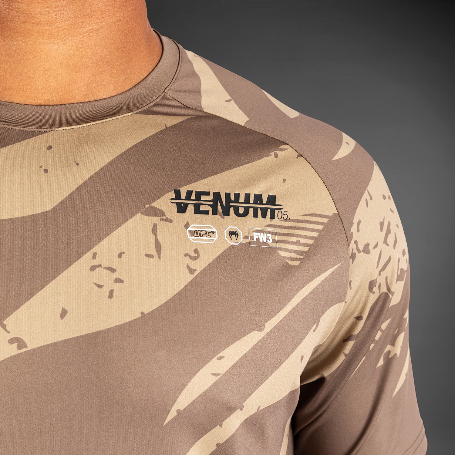 UFC Adrenaline by Venum Men's Fight Week Dry-Tech T-shirt - Desert Camo - Image 7
