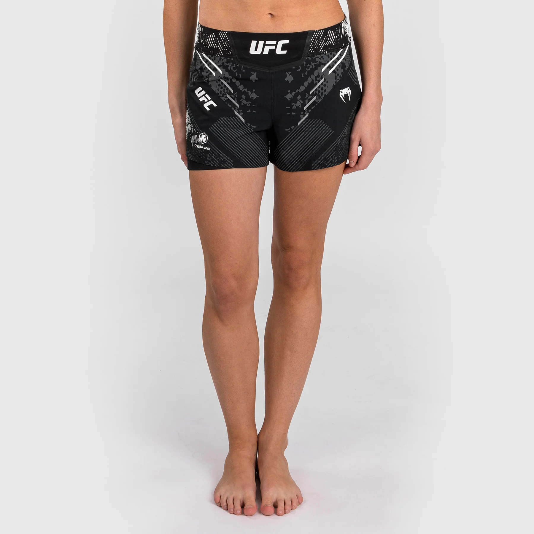 UFC Adrenaline by Venum Personalized Authentic Fight Night Women’s Fight Short - Black - Image 2