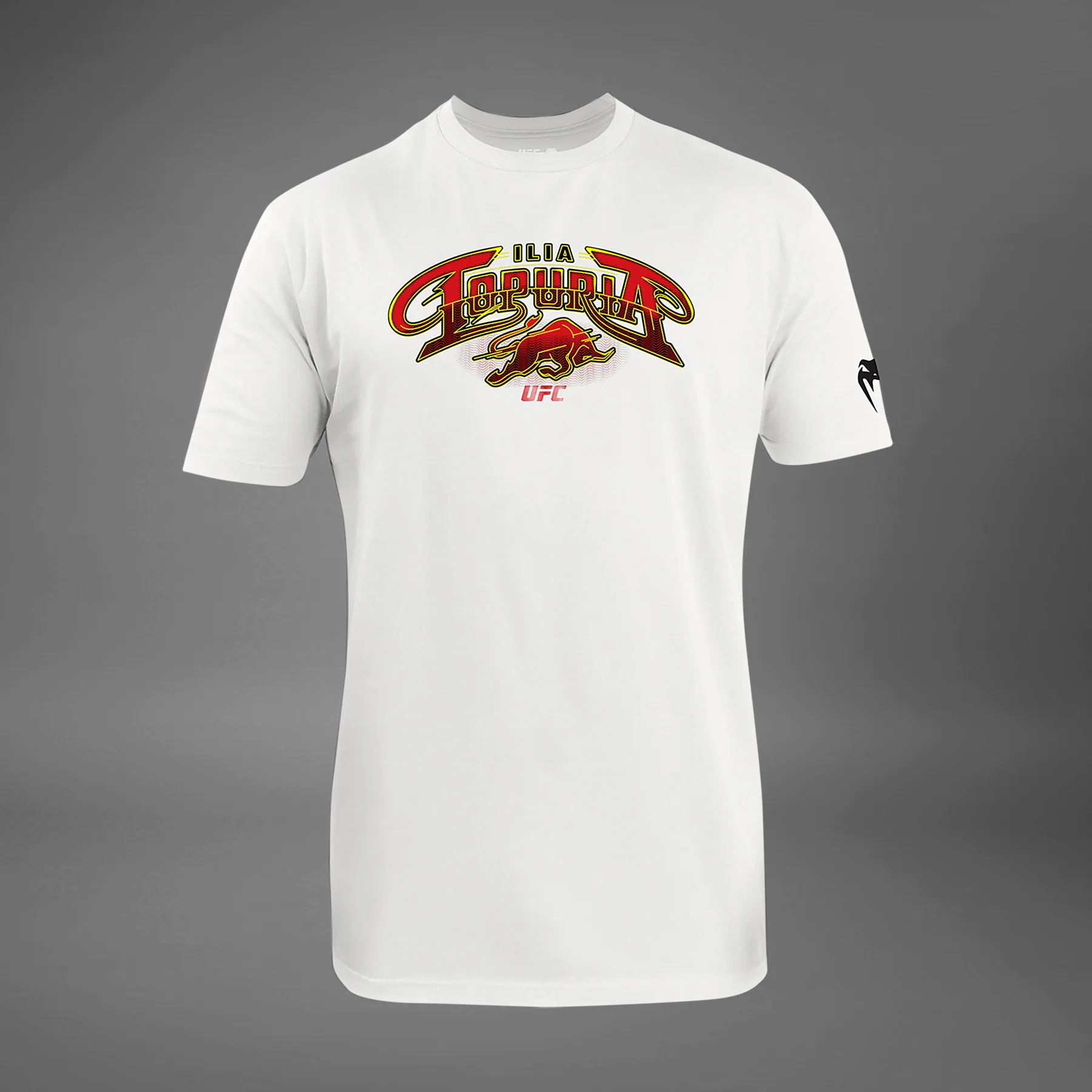 Men's UFC Unrivaled by Venum White Ilia Topuria T-Shirt