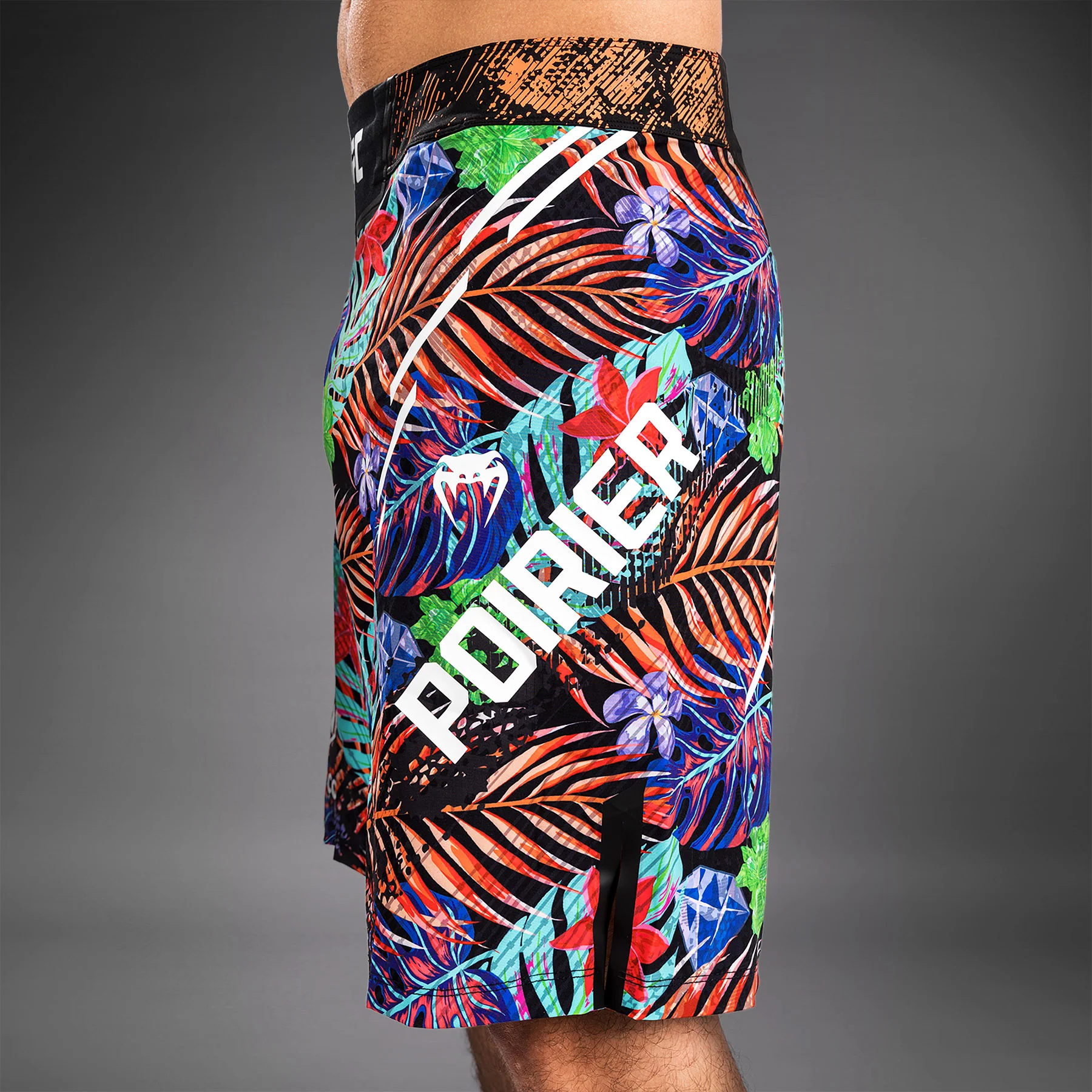 Men's UFC Unrivaled by Venum Blue Dustin Poirier Long Fit Fight Short - Image 5