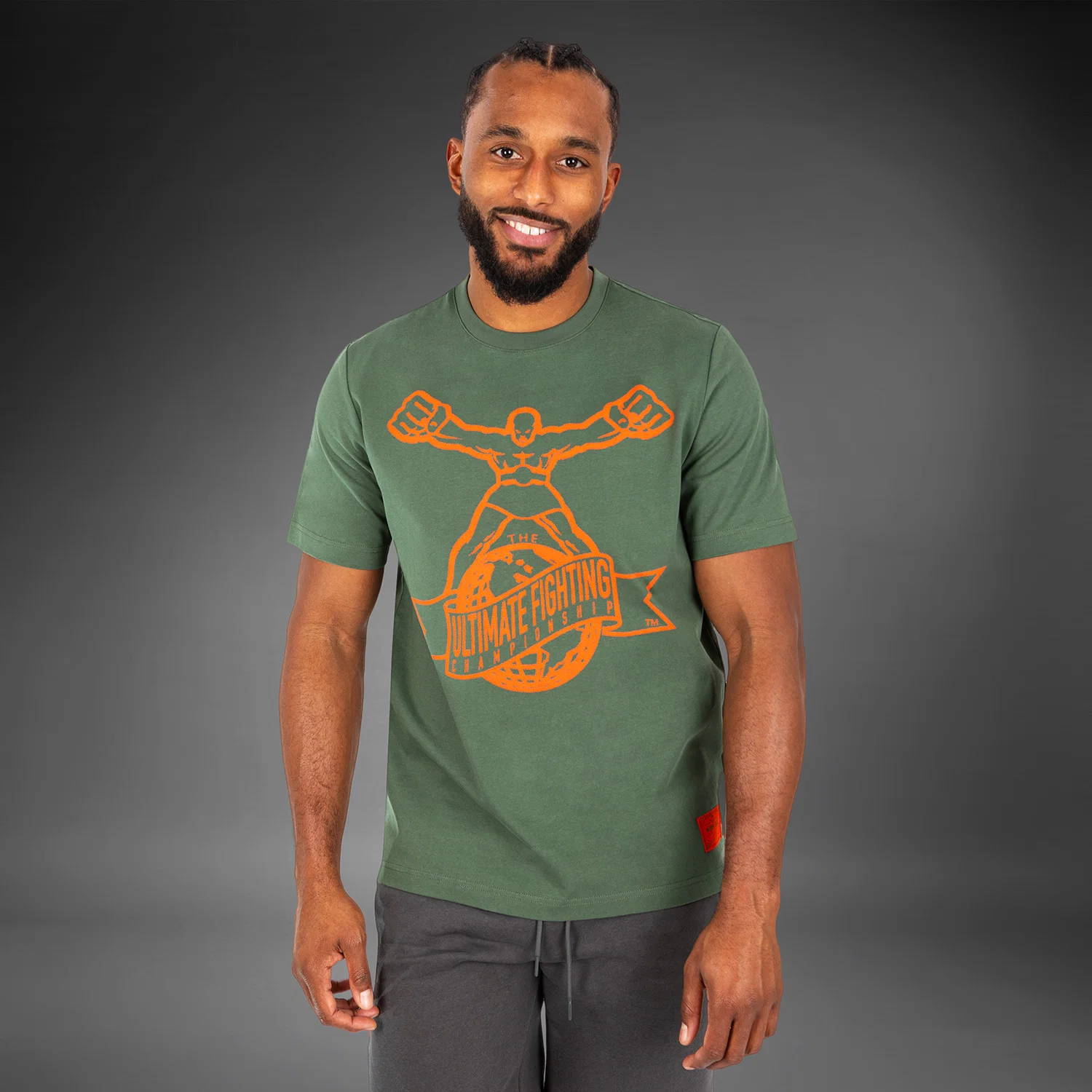 UFC by Venum Ulti-Man T-Shirt - Khaki/Orange - Image 3