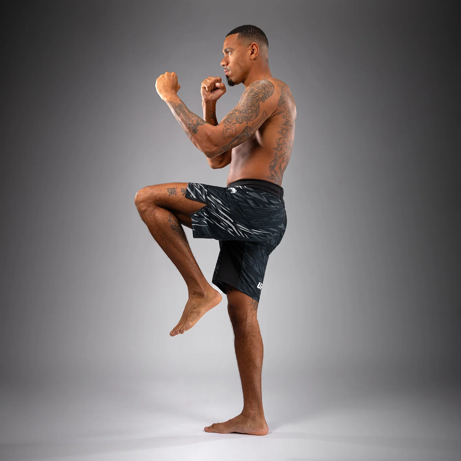 UFC Fusion by Venum Authentic Fight Night Men’s Fight Short - Long Fit - Black - Image 5