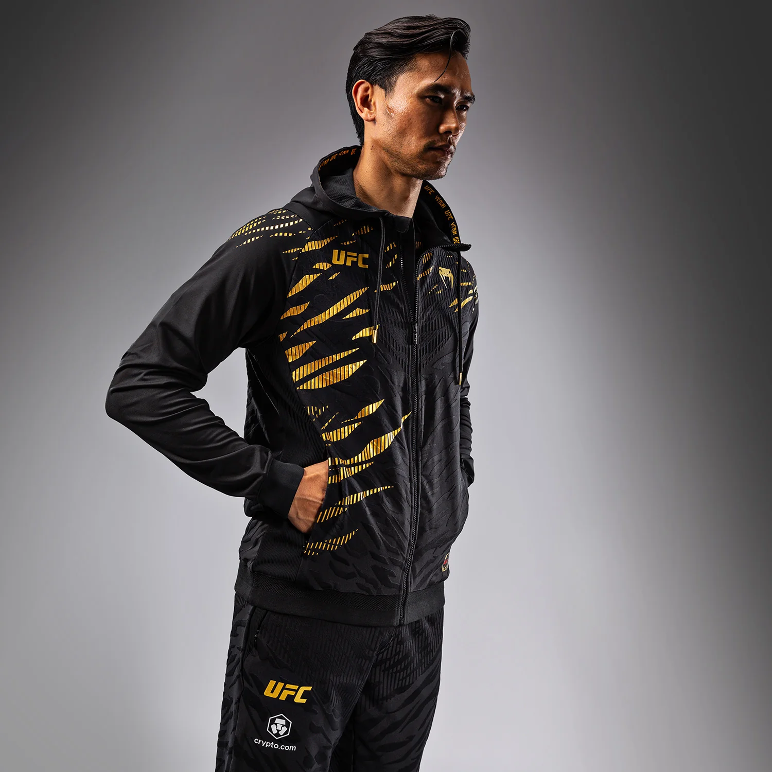 UFC Fusion by Venum Authentic Fight Night Men’s Walkout Hoodie - Champion - Image 5