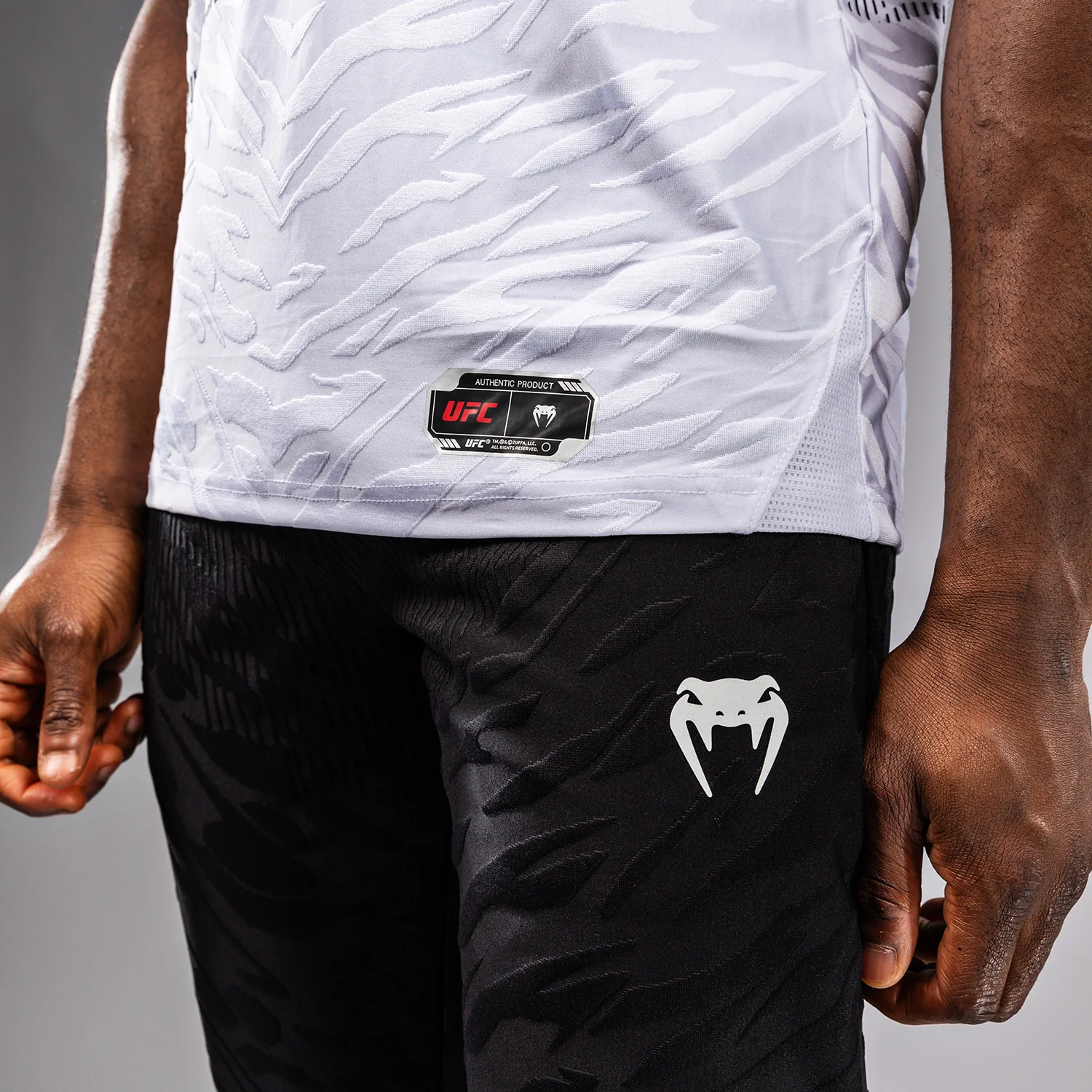 UFC Fusion by Venum Authentic Fight Night Men’s Walkout Jersey - White - Image 9