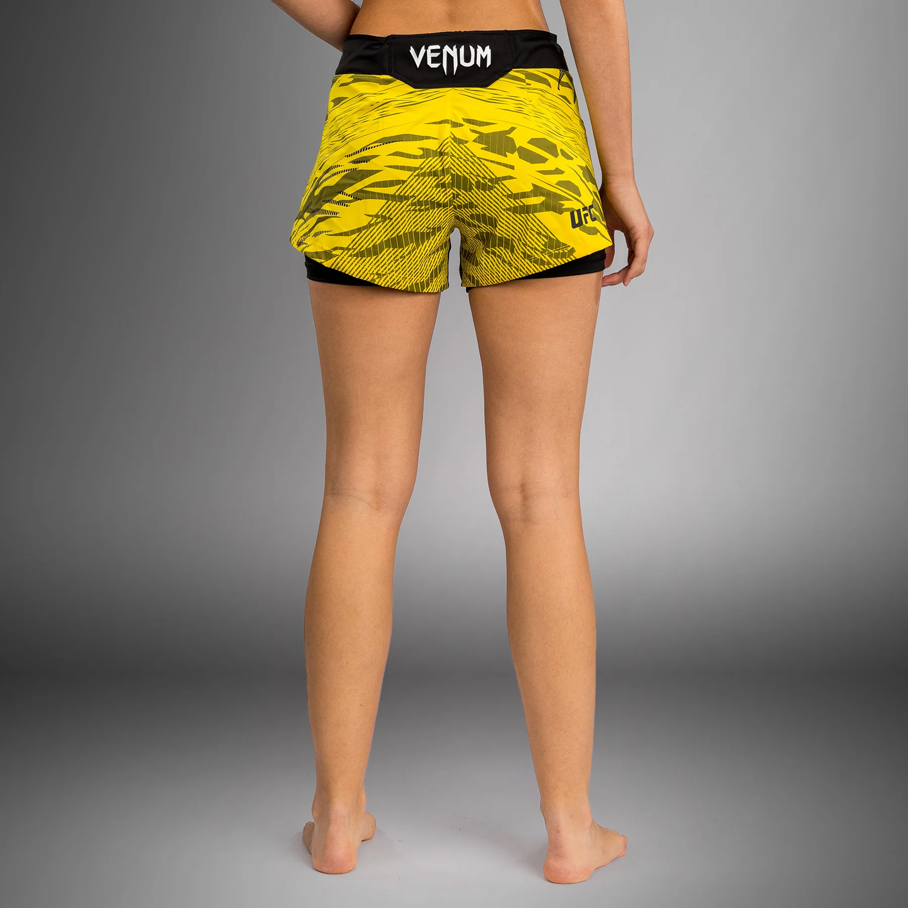 UFC Fusion by Venum Authentic Fight Night Women’s Fight Short - Yellow - Image 2