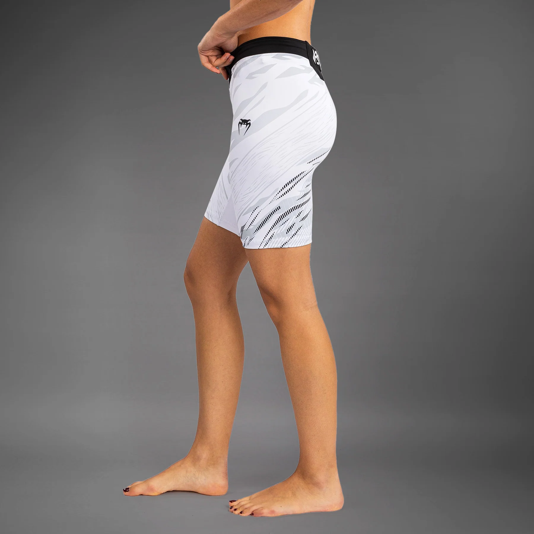 UFC Fusion by Venum Authentic Fight Night Women’s Vale Tudo Short - Long Fit - White - Image 7