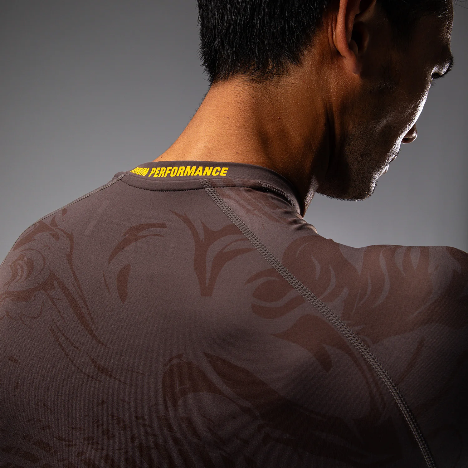 UFC Fusion by Venum Fight Week Men’s Performance Long Sleeve Rashguard - Earthen Brown - Image 9