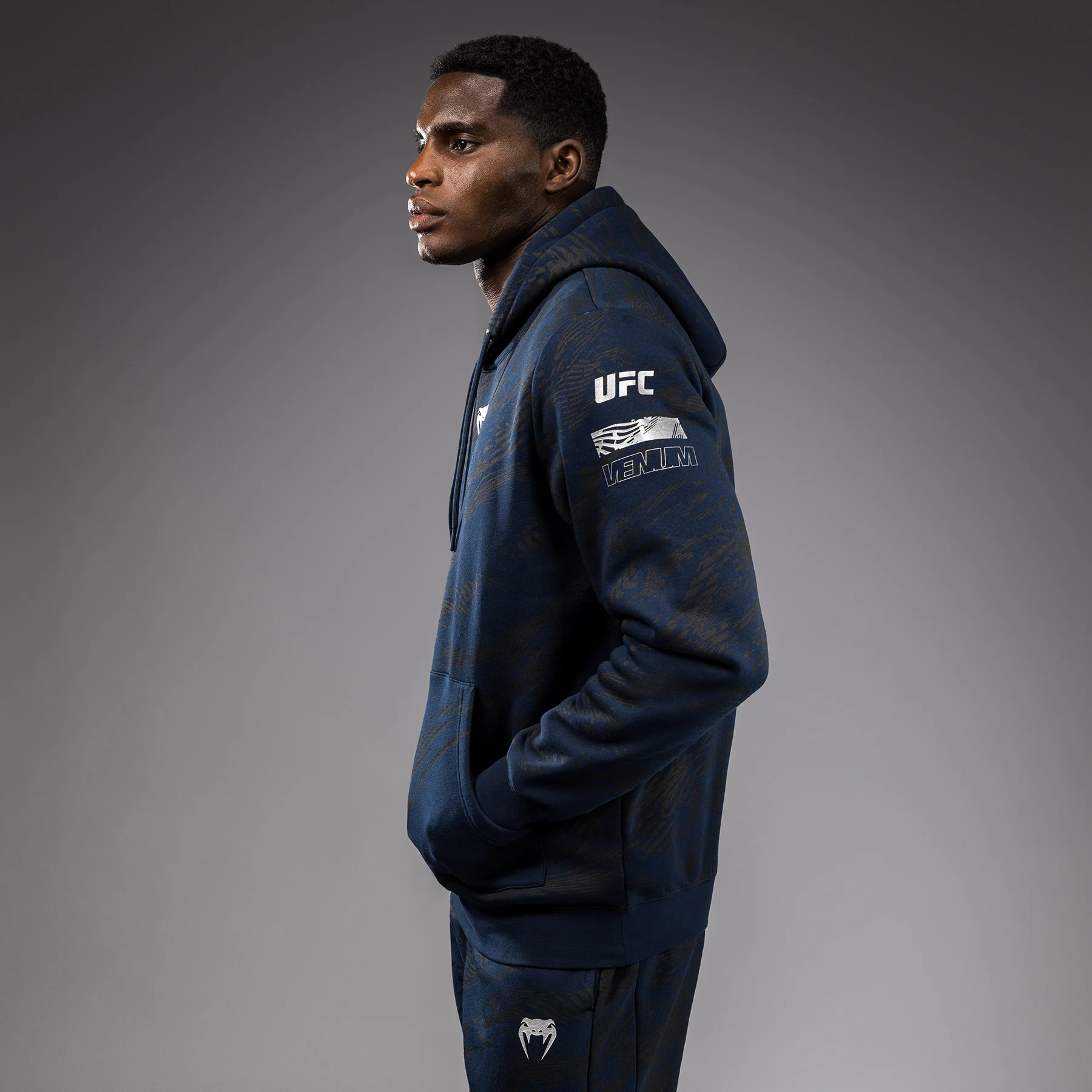 UFC Fusion by Venum Fight Week Men’s Pullover Hoodie - Oceanic Blue - Image 4