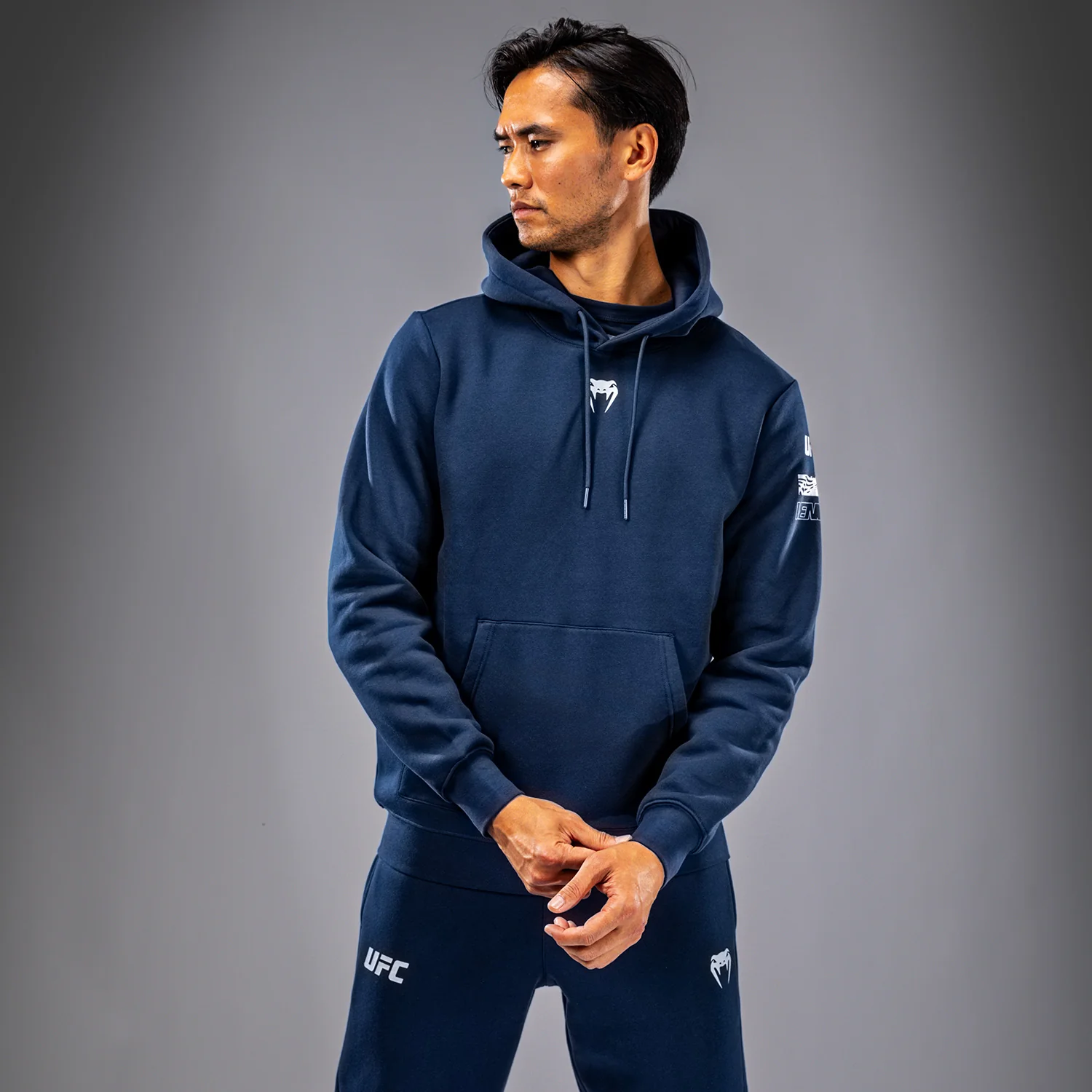 UFC Fusion by Venum Fight Week Men’s Pullover Hoodie - Solid Oceanic Blue - Image 6