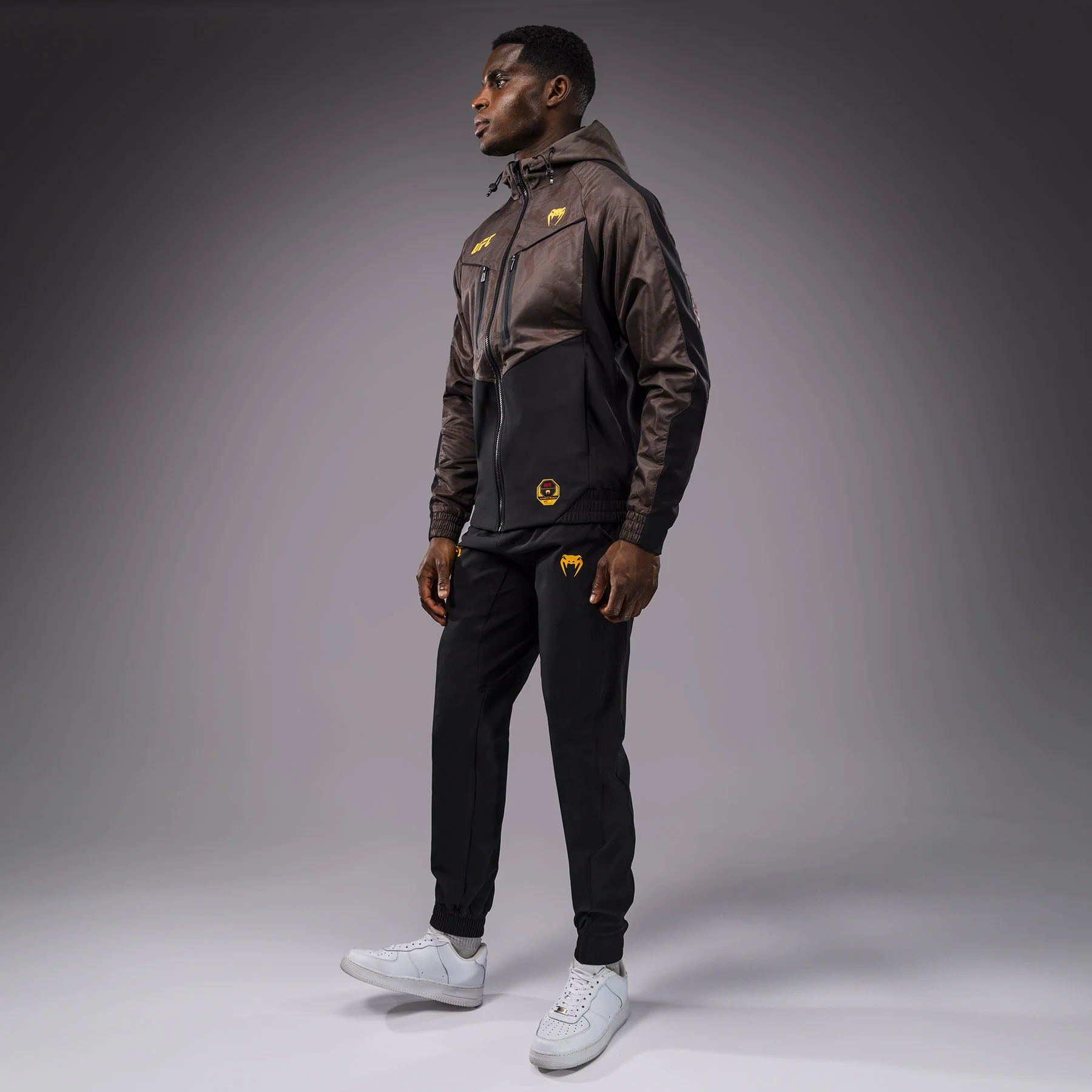 UFC Fusion by Venum Fight Week Men’s Zip Hoodie - Earthen Brown - Image 11