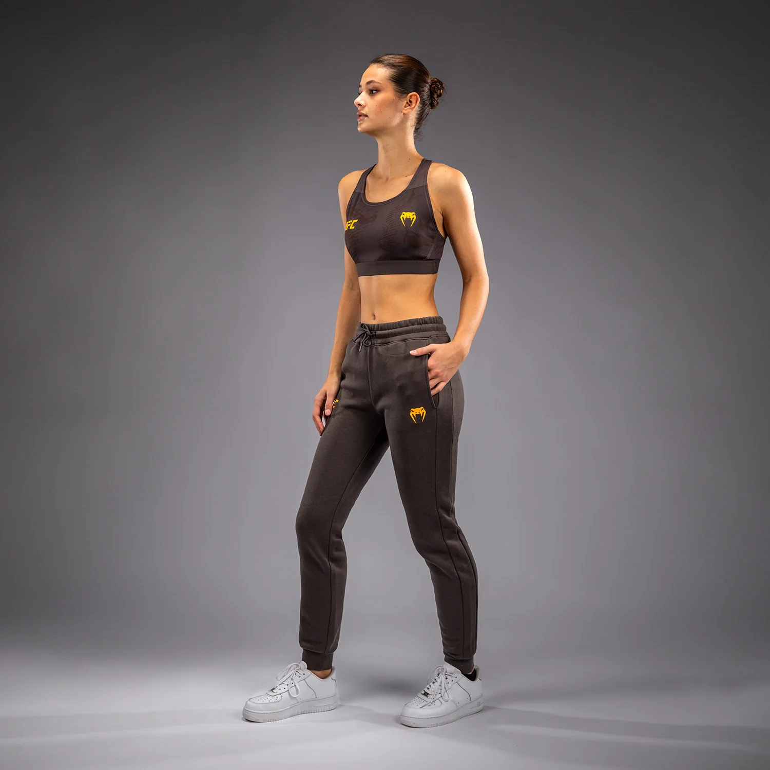 UFC Fusion by Venum Fight Week Women’s Cotton Pant - Solid Earthen Brown - Image 4