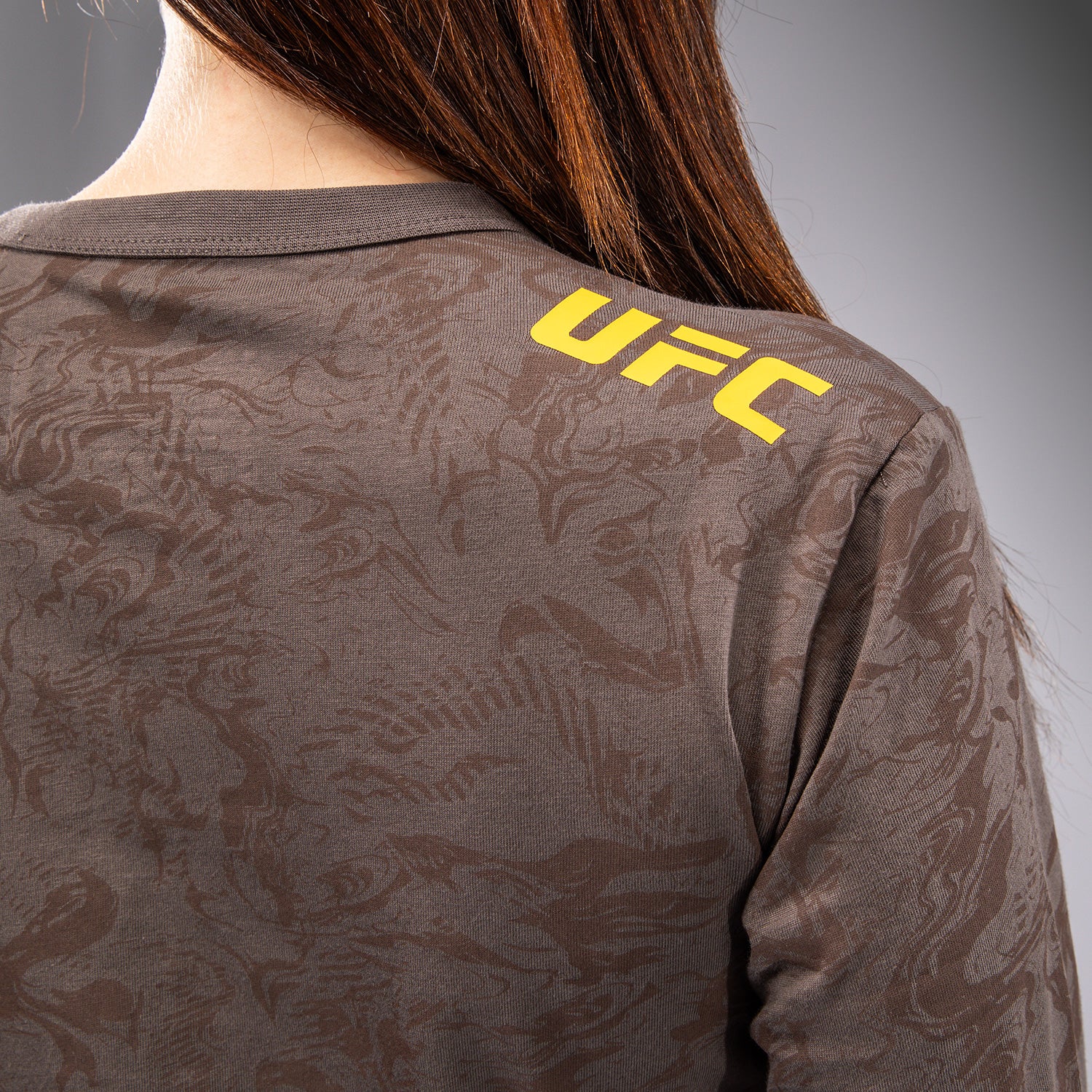 UFC Fusion by Venum Fight Week Women’s Long Sleeve Cotton T-Shirt - Earthen Brown - Image 6