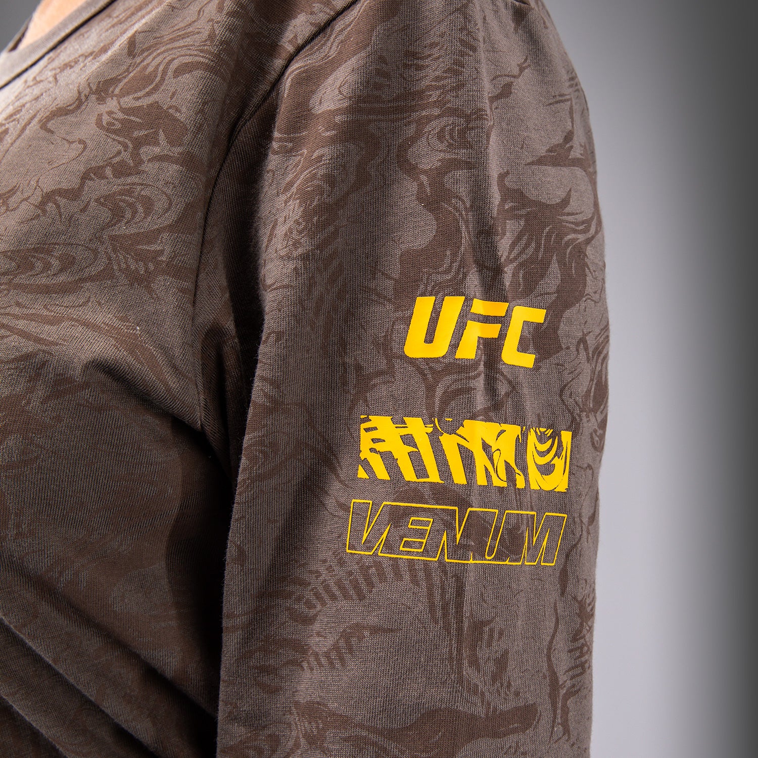 UFC Fusion by Venum Fight Week Women’s Long Sleeve Cotton T-Shirt - Earthen Brown - Image 8