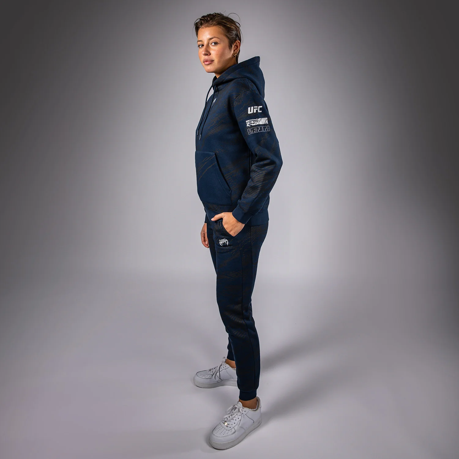 UFC Fusion by Venum Fight Week Women’s Pullover Hoodie - Oceanic Blue - Image 3