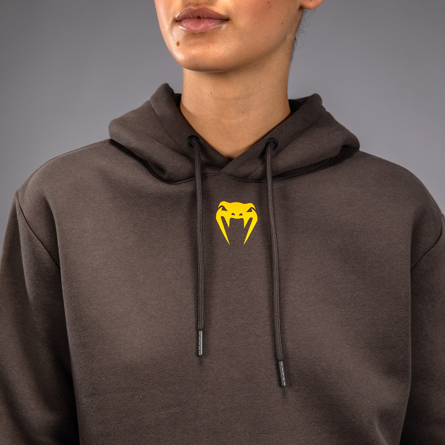 UFC Fusion by Venum Fight Week Women’s Pullover Hoodie - Solid Earthen Brown - Image 5
