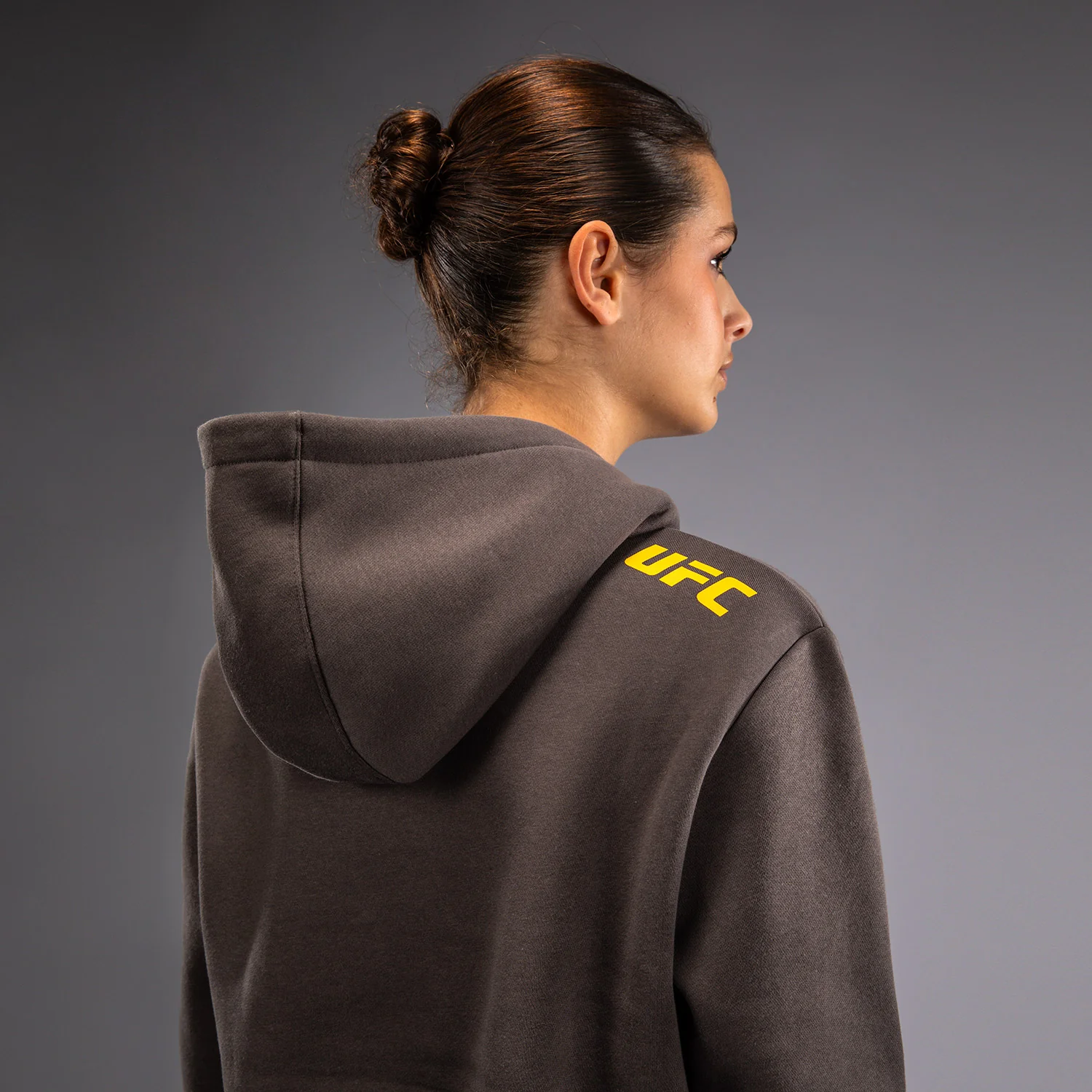 UFC Fusion by Venum Fight Week Women’s Pullover Hoodie - Solid Earthen Brown - Image 7