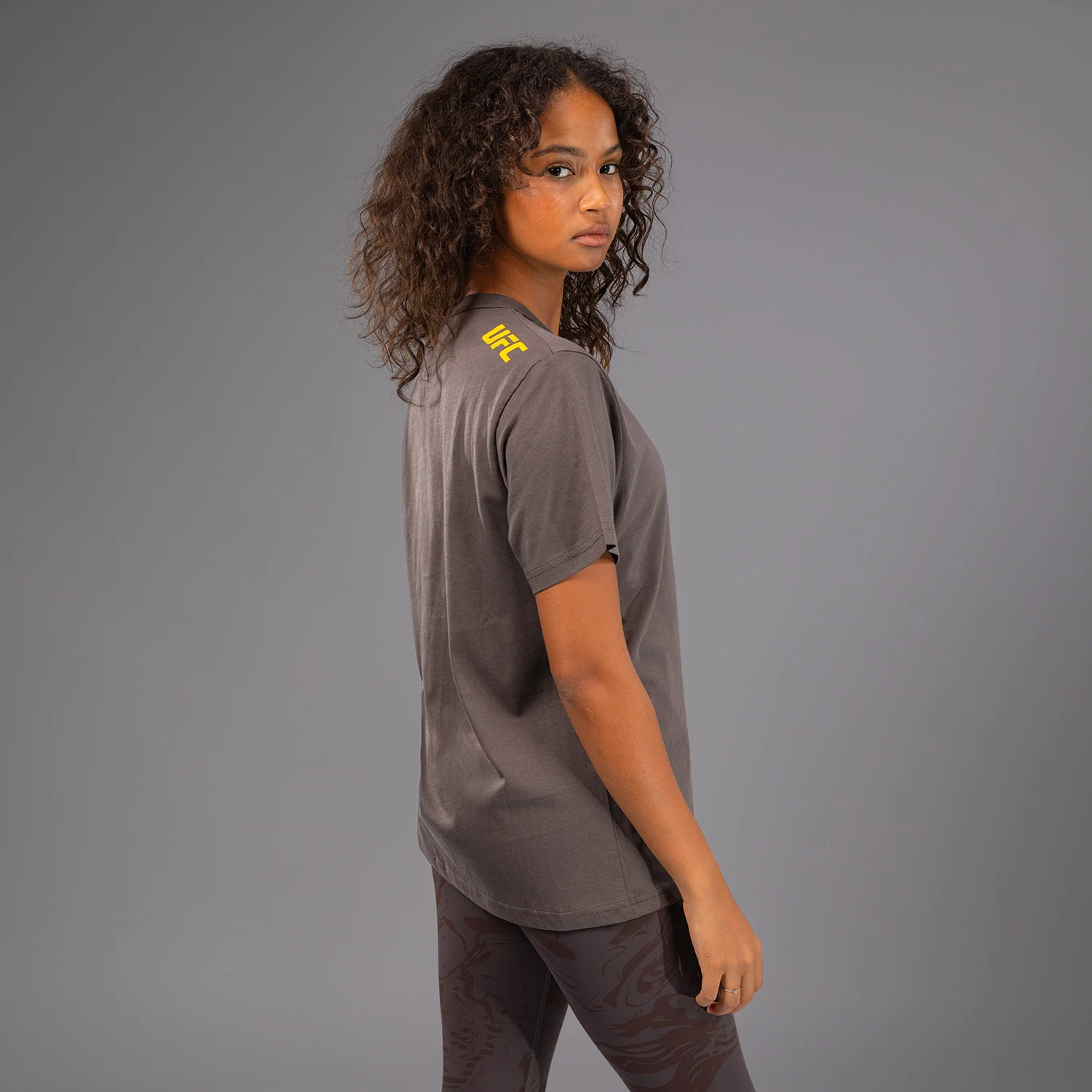 UFC Fusion by Venum Fight Week Women’s Short Sleeve Cotton T-Shirt - Solid Earthen Brown - Image 5