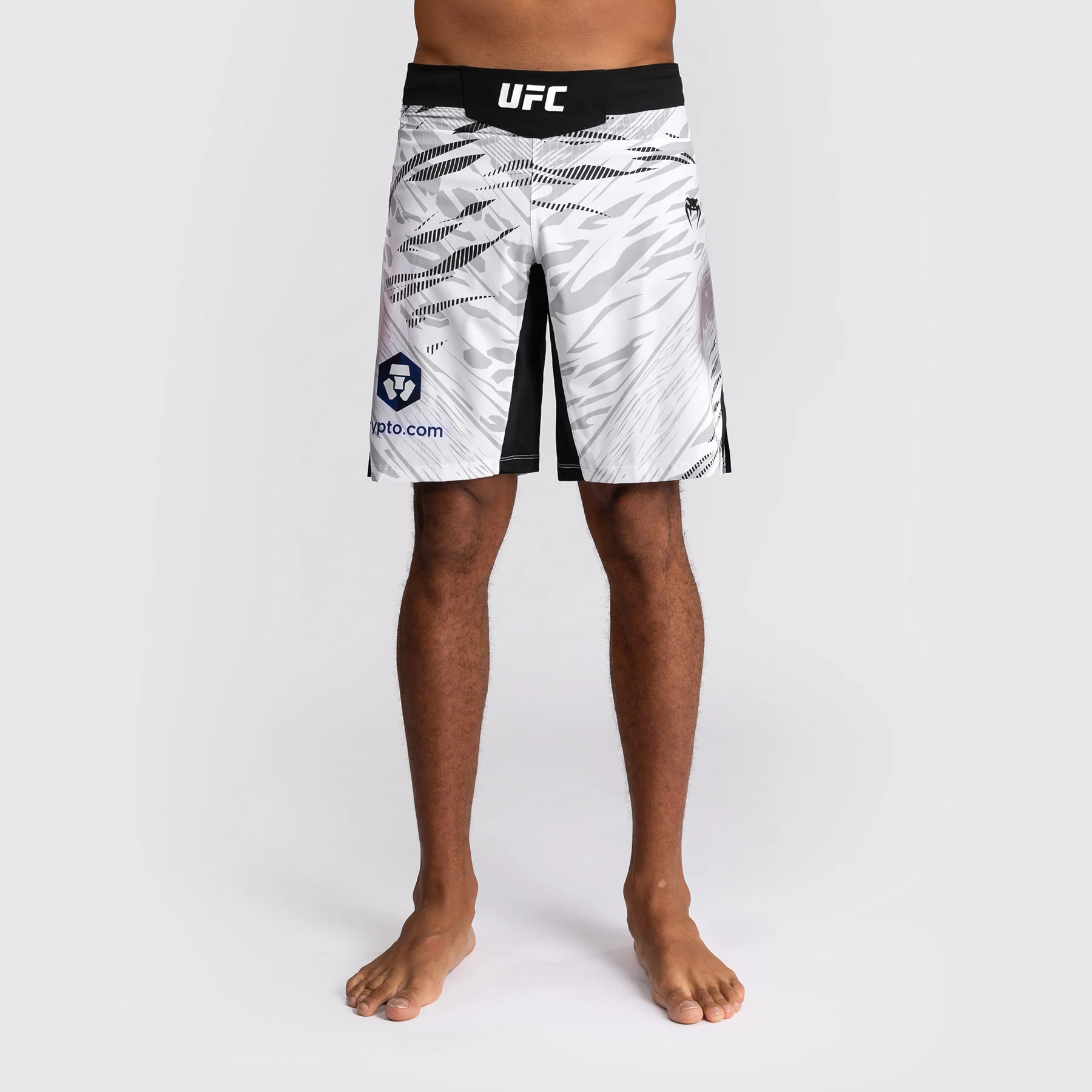 UFC Fusion by Venum Personalized Authentic Fight Night Men's Fight Short - Long Fit - White - Image 3