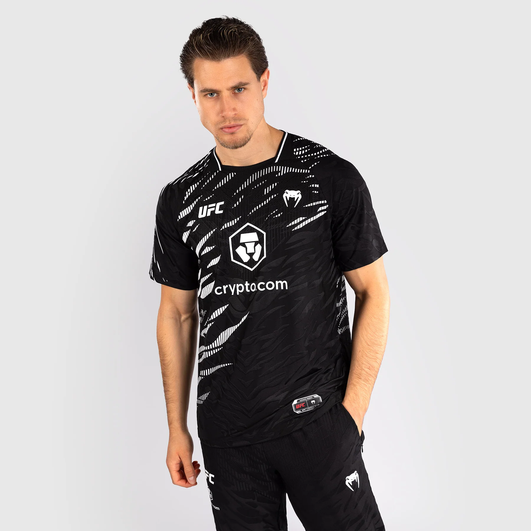 UFC Fusion by Venum Personalized Authentic Fight Night Men's Walkout Jersey - Black - Image 2