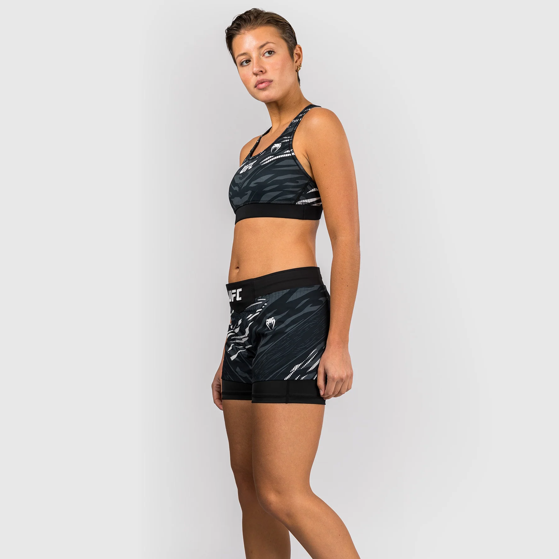 UFC Fusion by Venum Personalized Authentic Fight Night Women's Fight Short - Black - Image 3