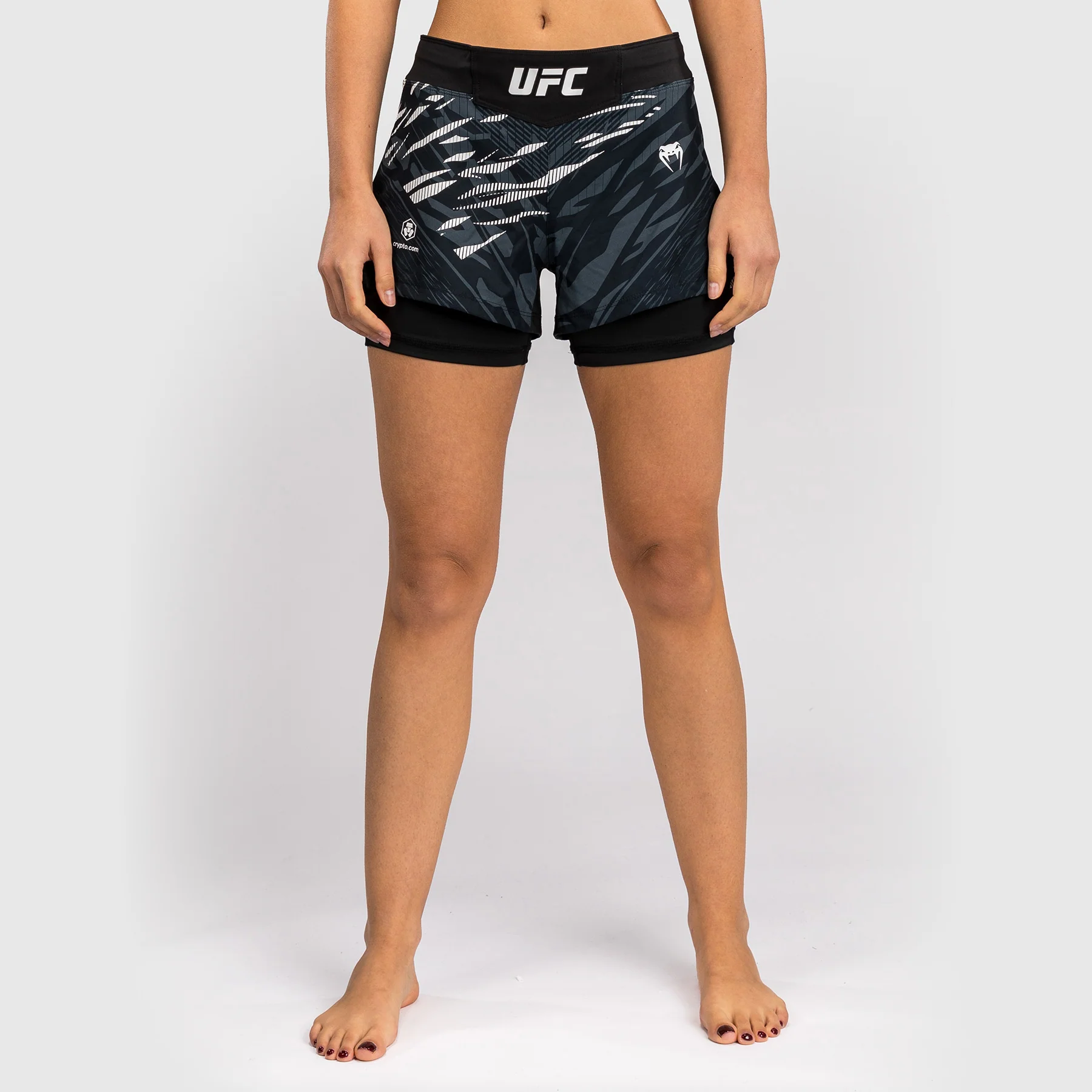 UFC Fusion by Venum Personalized Authentic Fight Night Women's Fight Short - Black - Image 4