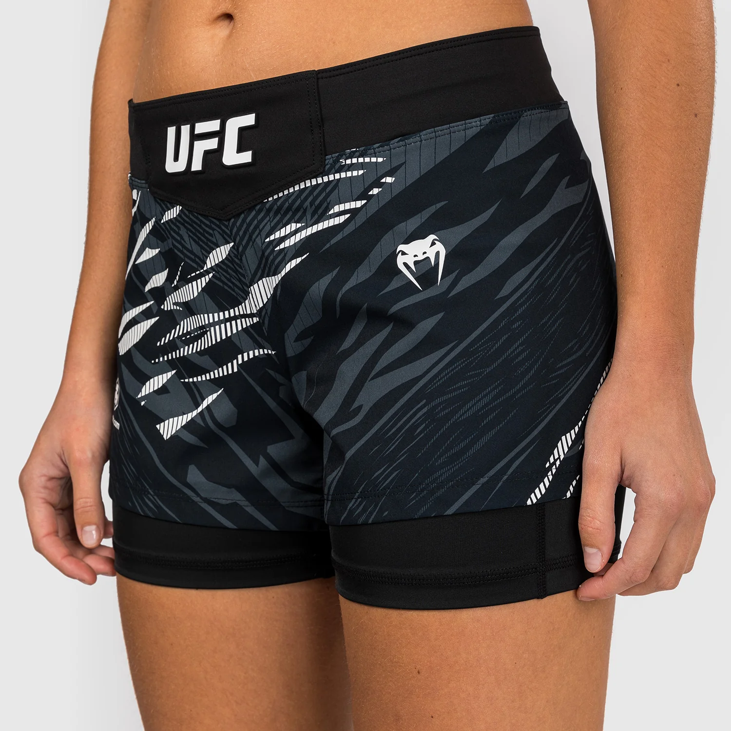 UFC Fusion by Venum Personalized Authentic Fight Night Women's Fight Short - Black - Image 7