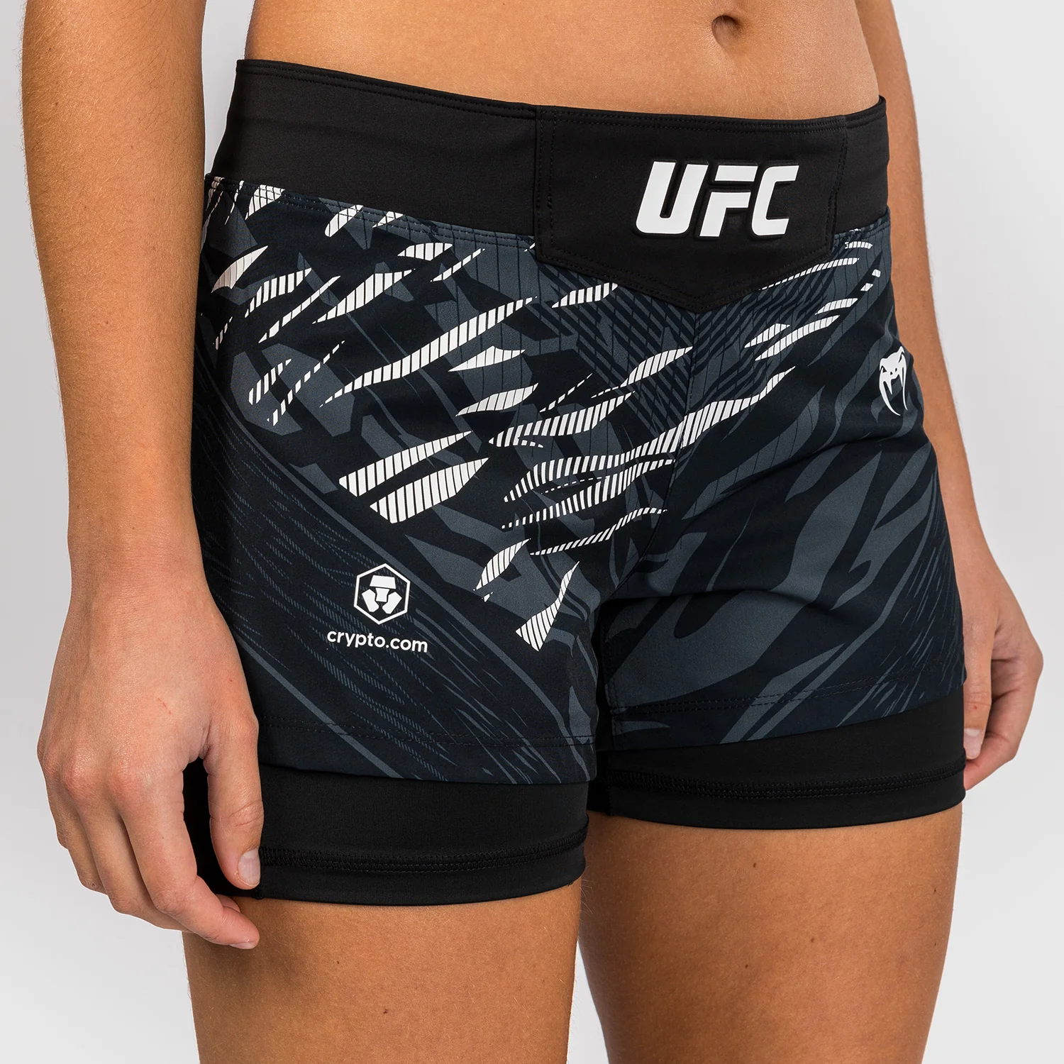 UFC Fusion by Venum Personalized Authentic Fight Night Women's Fight Short - Black - Image 8