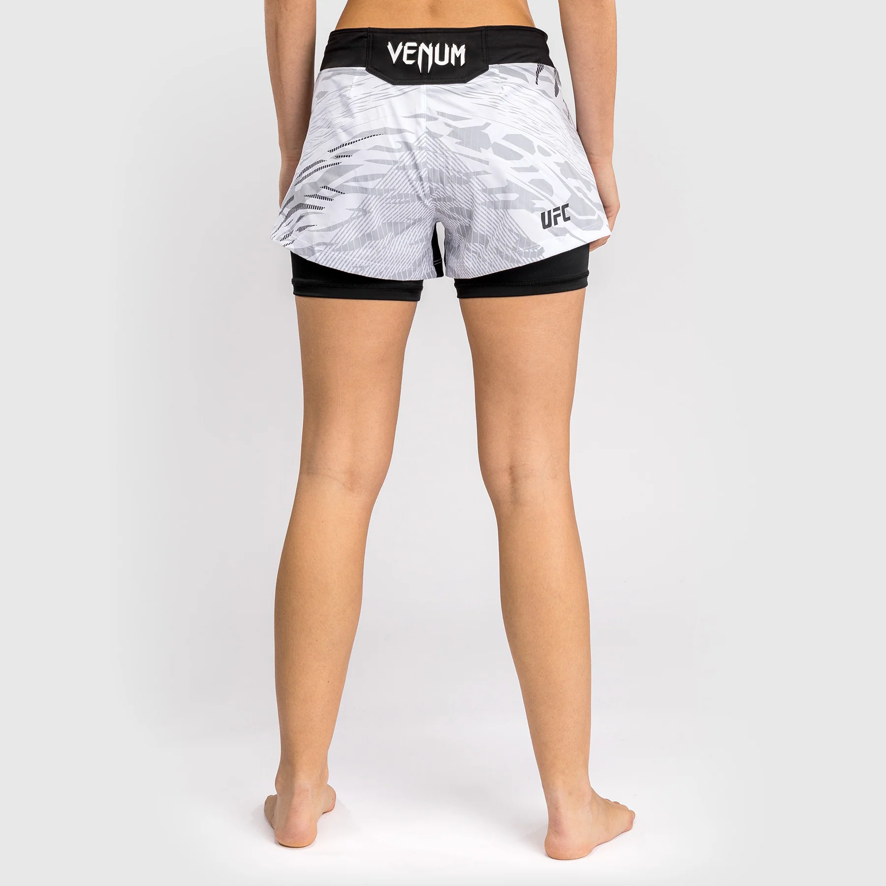 UFC Fusion by Venum Personalized Authentic Fight Night Women's Fight Short - White - Image 6
