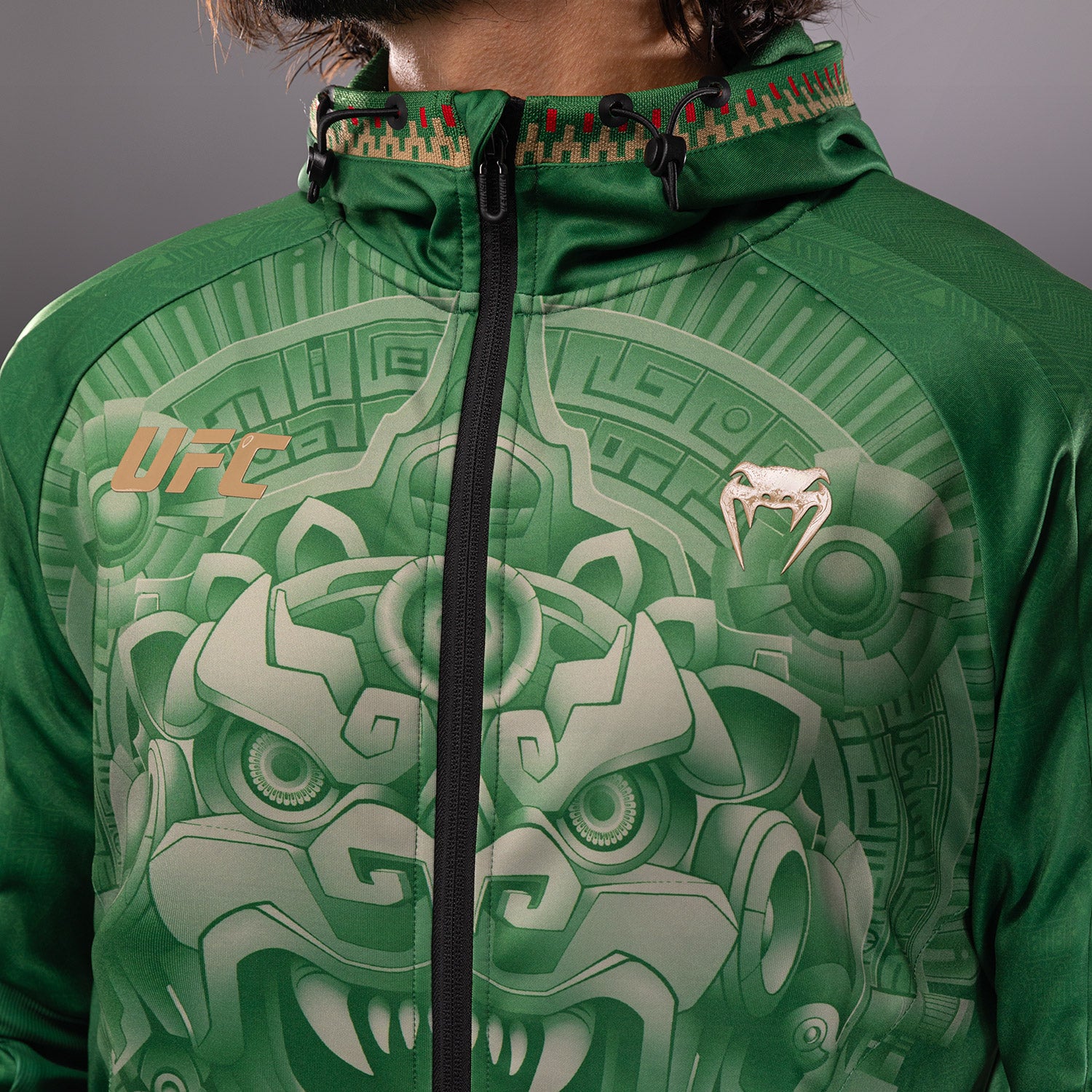Men’s Noche UFC 2.0 By Venum Green Authentic Fight Night Walkout Hoodie - Image 4