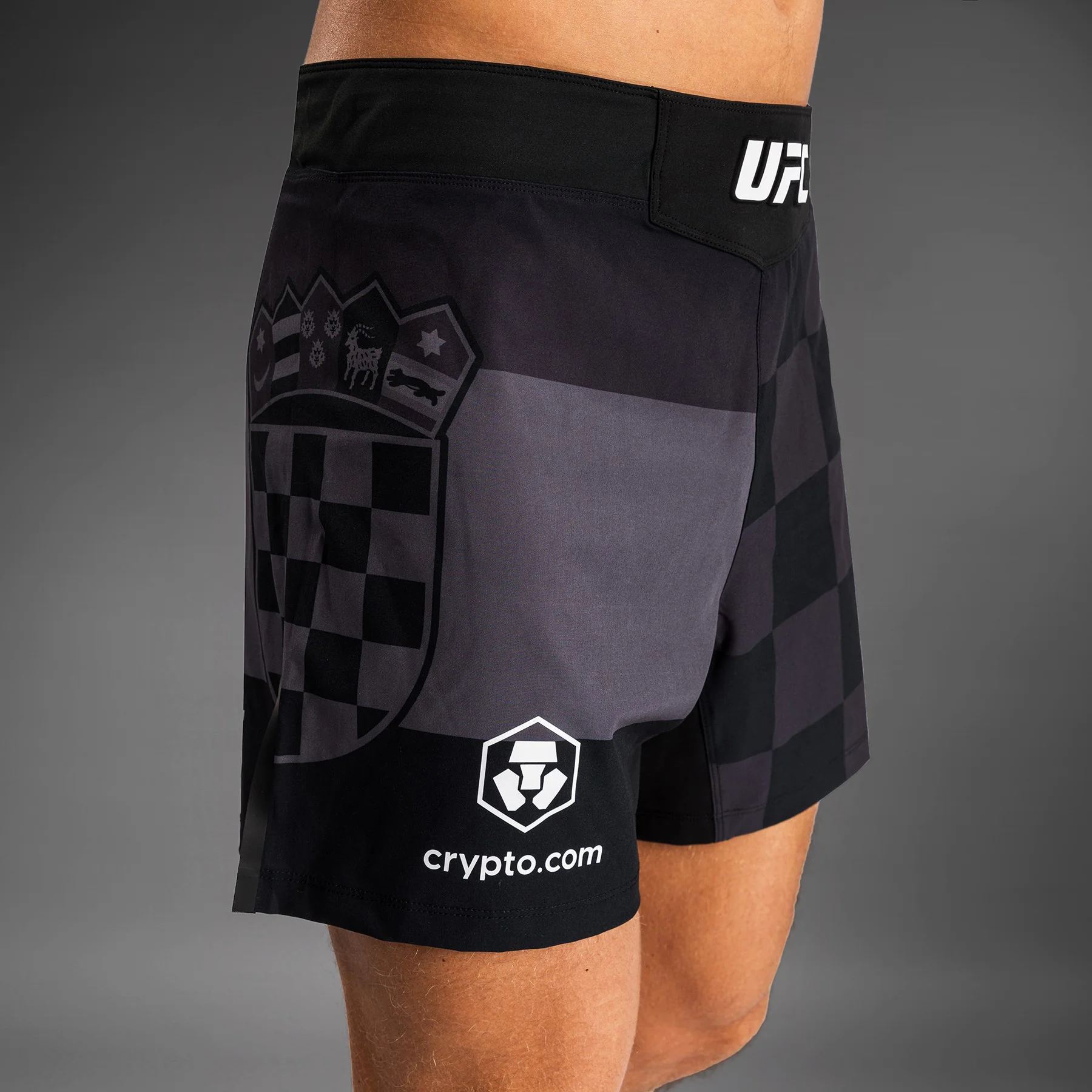 Men's UFC Unrivaled by Venum Black Stipe Miocic Short Fit Fight Short - Image 6