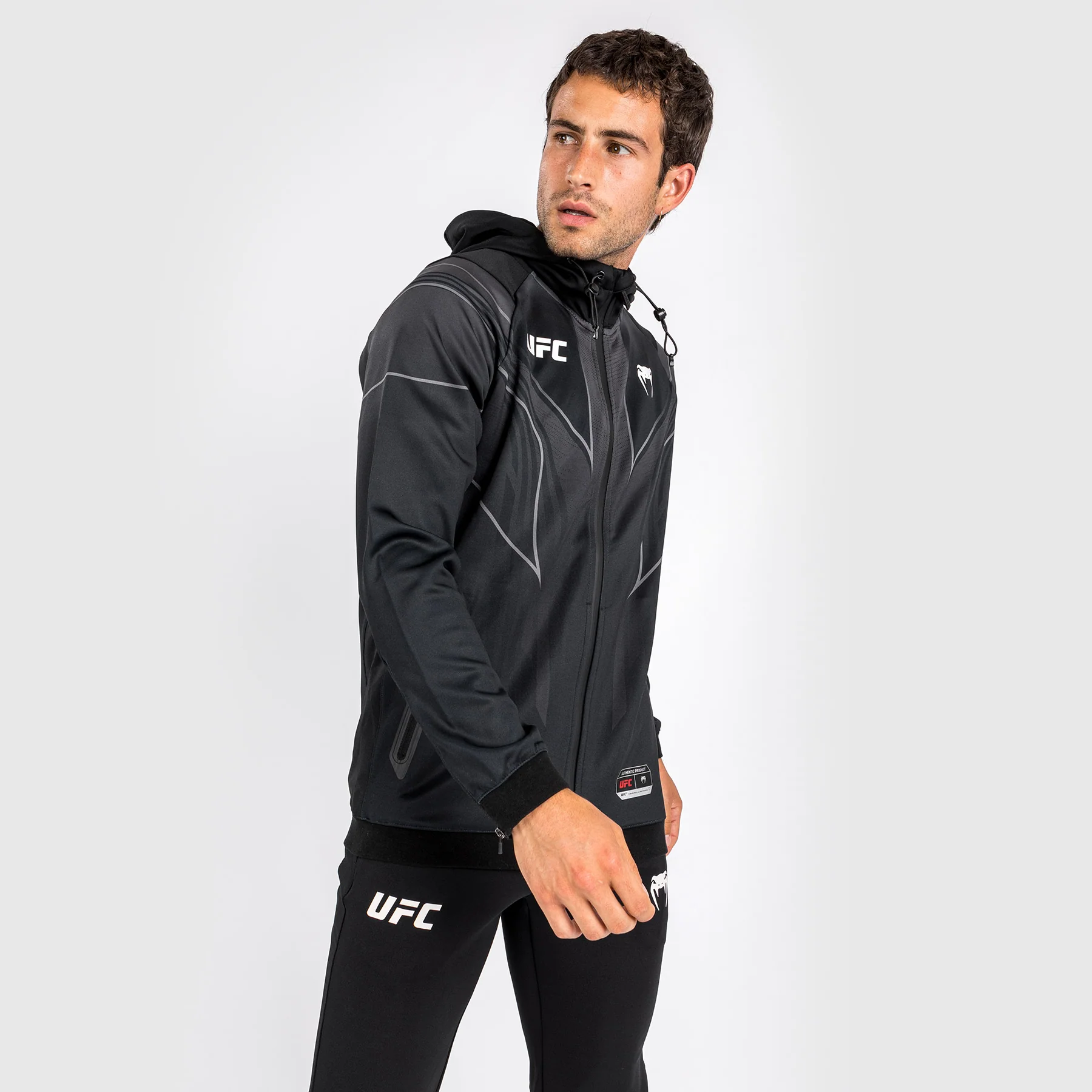 UFC Venum Authentic Fight Night 2.0 Kit by Venum Men's Walkout Hoodie - Black - Image 3