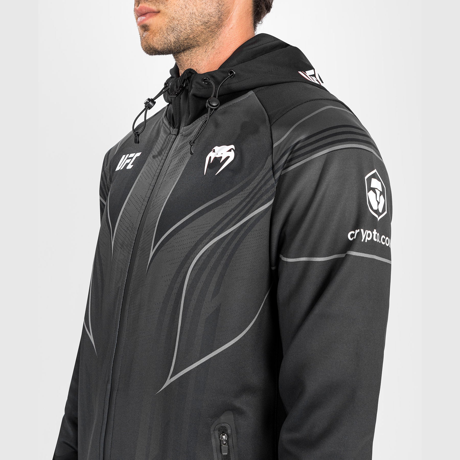 UFC Venum Authentic Fight Night 2.0 Kit by Venum Men's Walkout Hoodie - Black - Image 6
