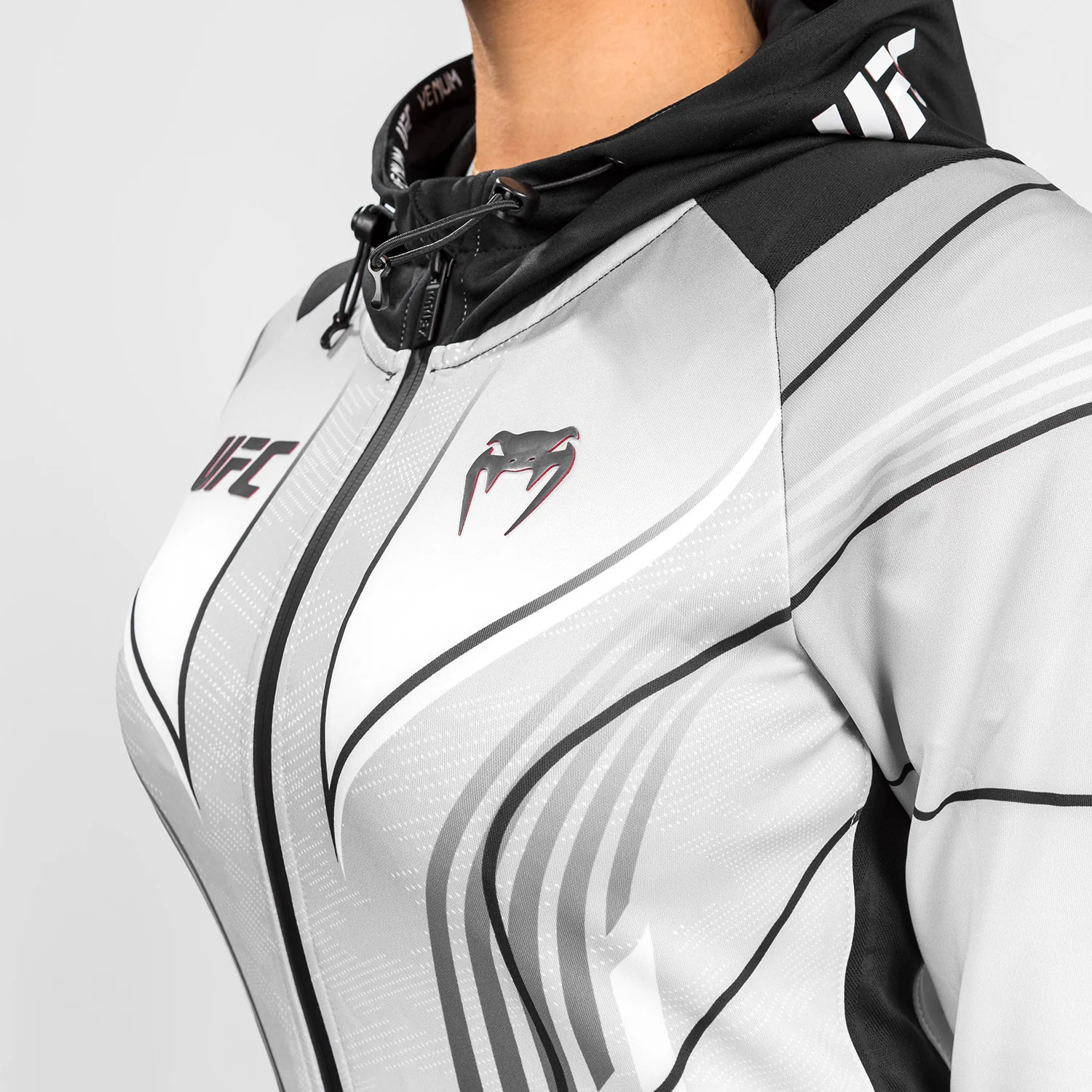 UFC Venum Authentic Fight Night 2.0 Kit by Venum Women's Walkout Hoodie - White - Image 5
