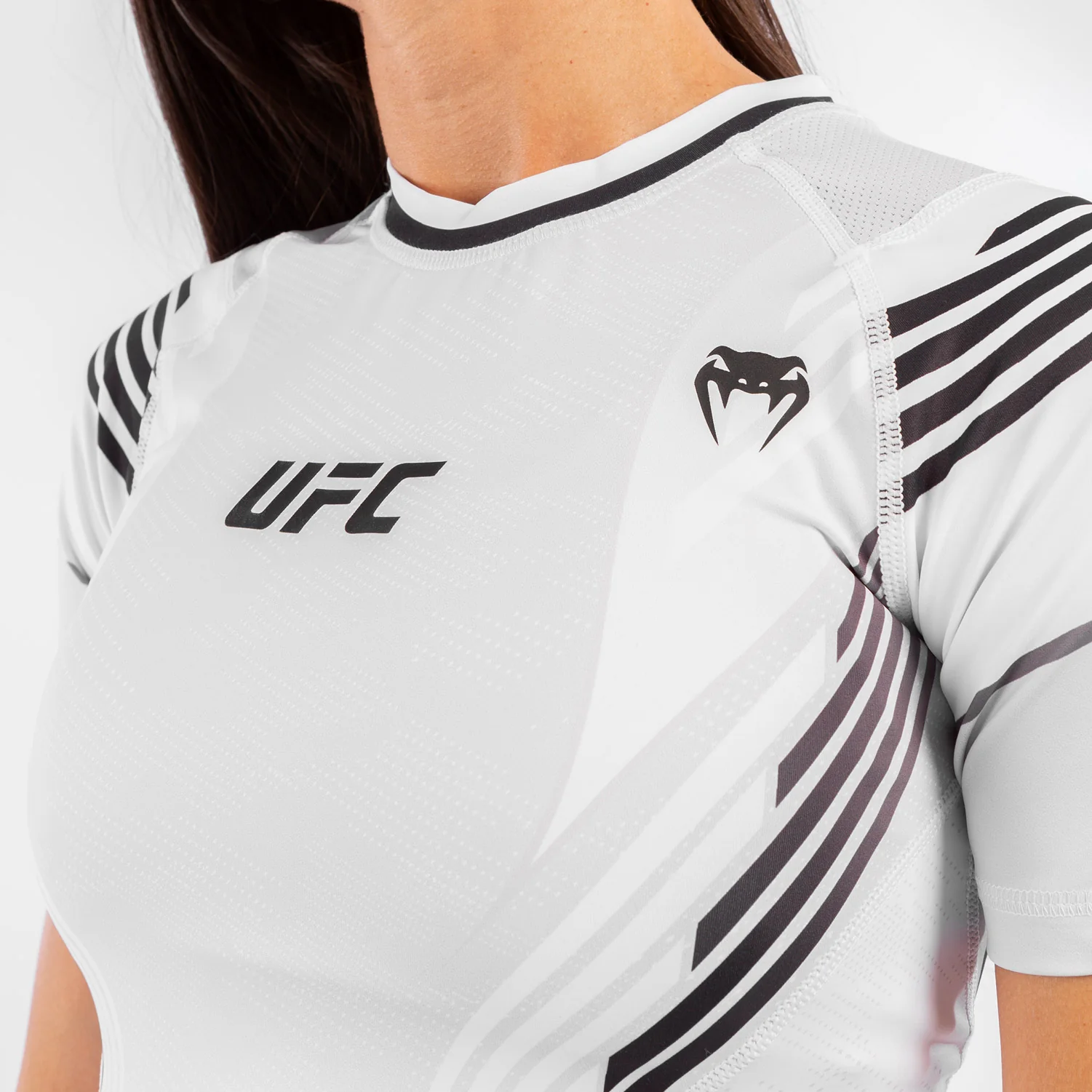 UFC Venum Authentic Fight Night Women's Rashguard - White - Image 5