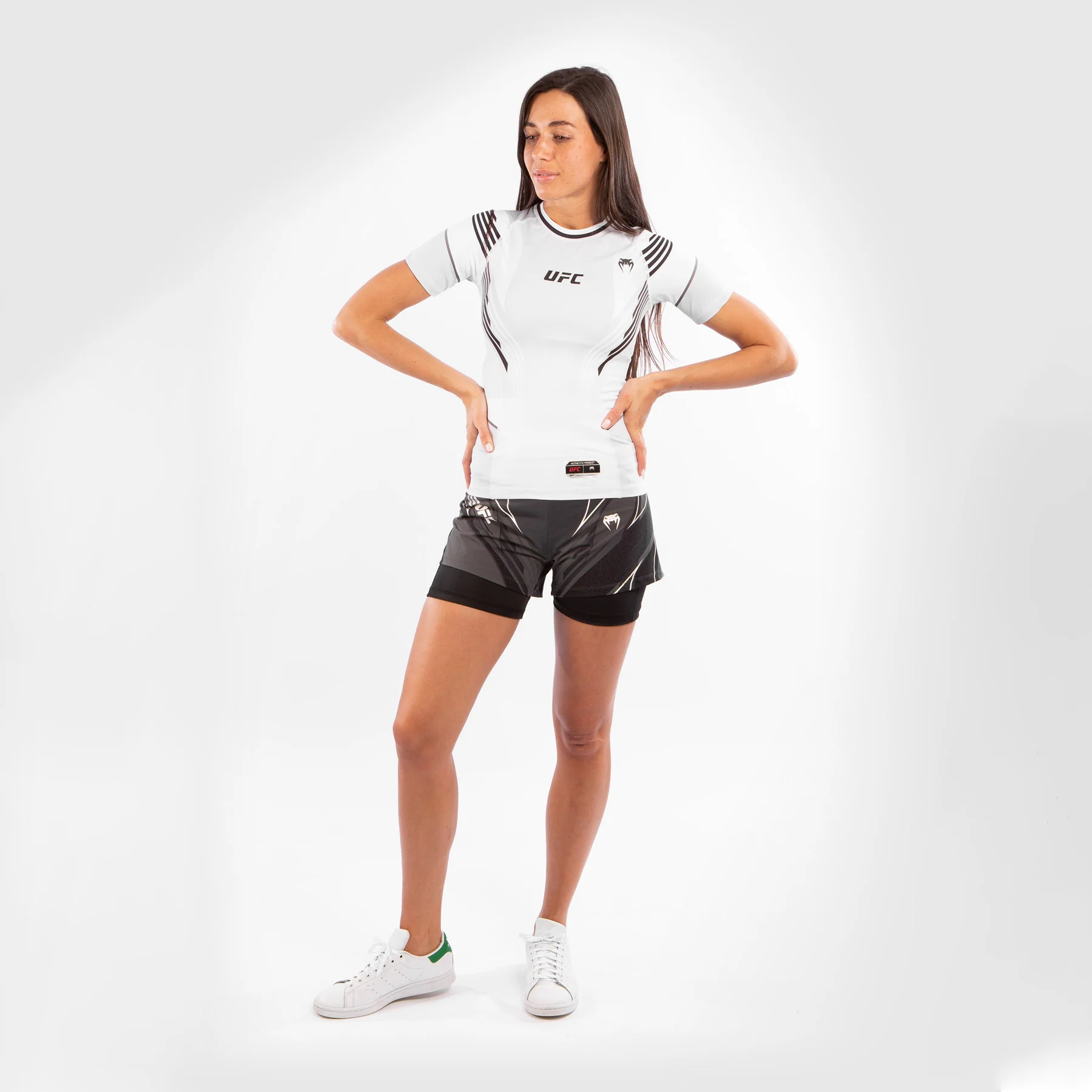 UFC Venum Authentic Fight Night Women's Rashguard - White - Image 8