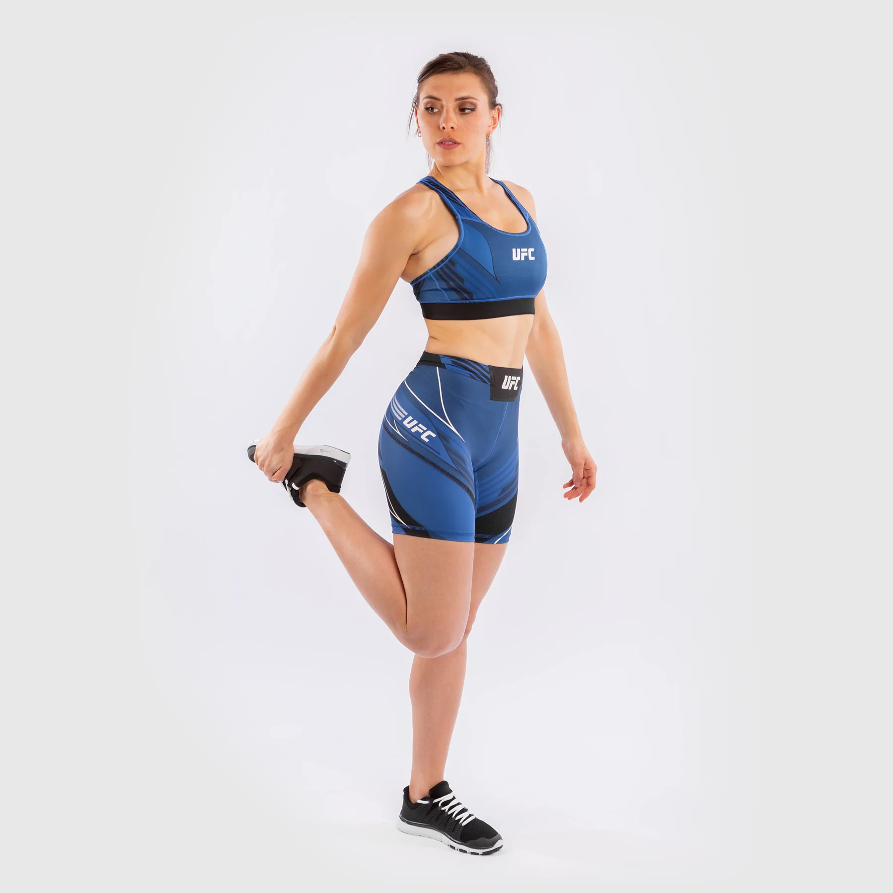 UFC Venum Authentic Fight Night Women's Vale Tudo Shorts - Long Fit - Blue - Image 5