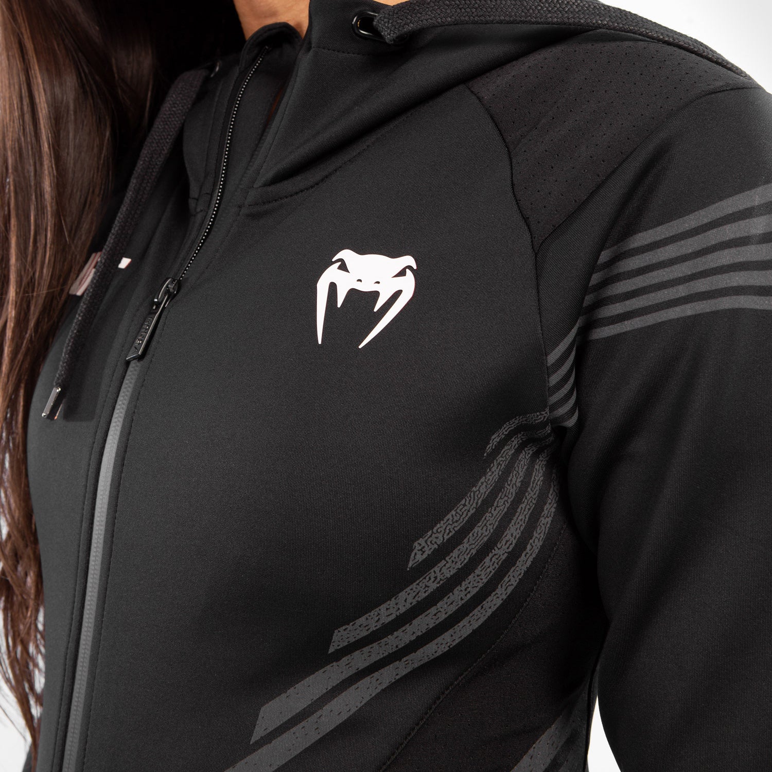UFC Venum Authentic Fight Night Women's Walkout Hoodie - Black - Image 6