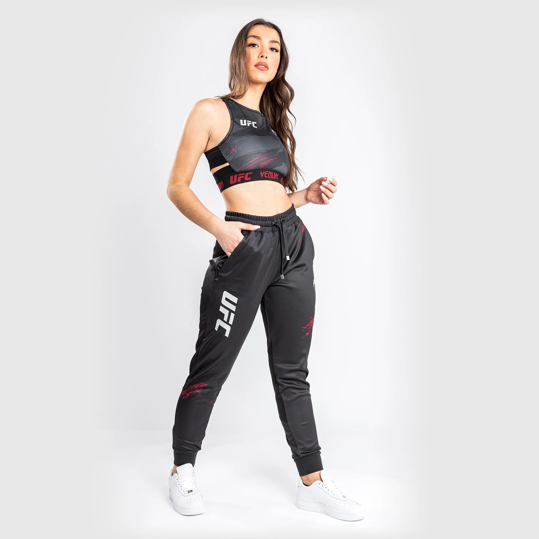 UFC Venum Authentic Fight Week Women’s 2.0 Pant - Black/Red - Image 4