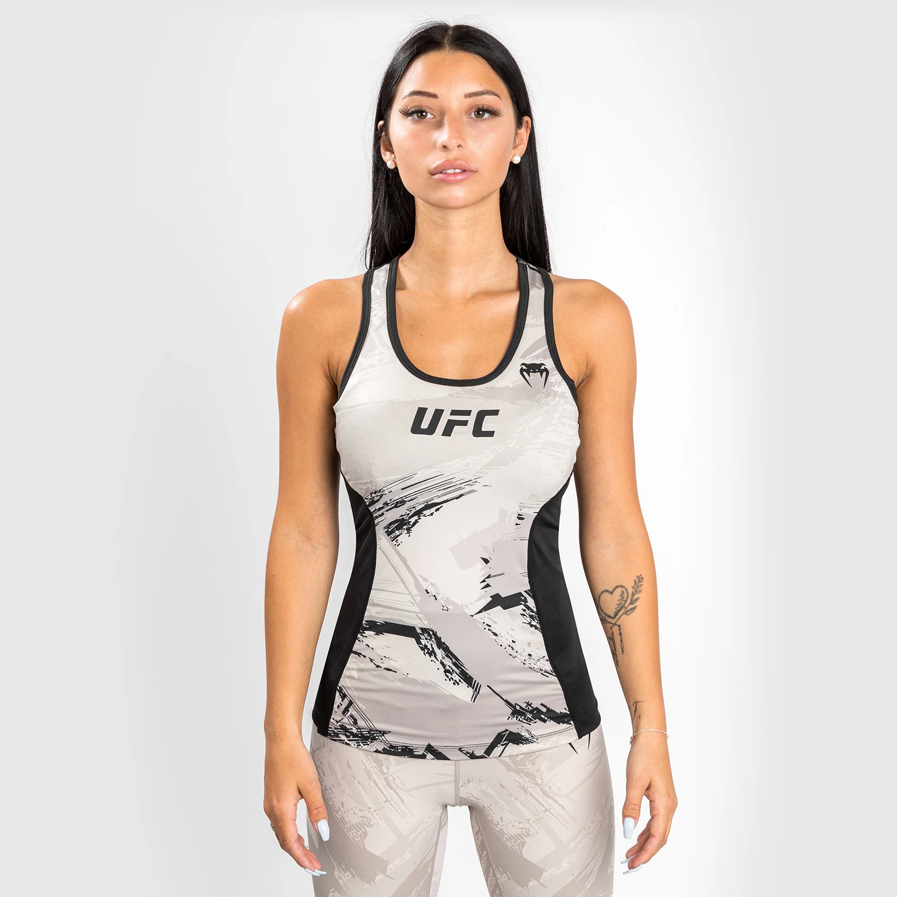 UFC Venum Authentic Fight Week Women’s 2.0 Performance Tank Top - Sand/Black - Image 8