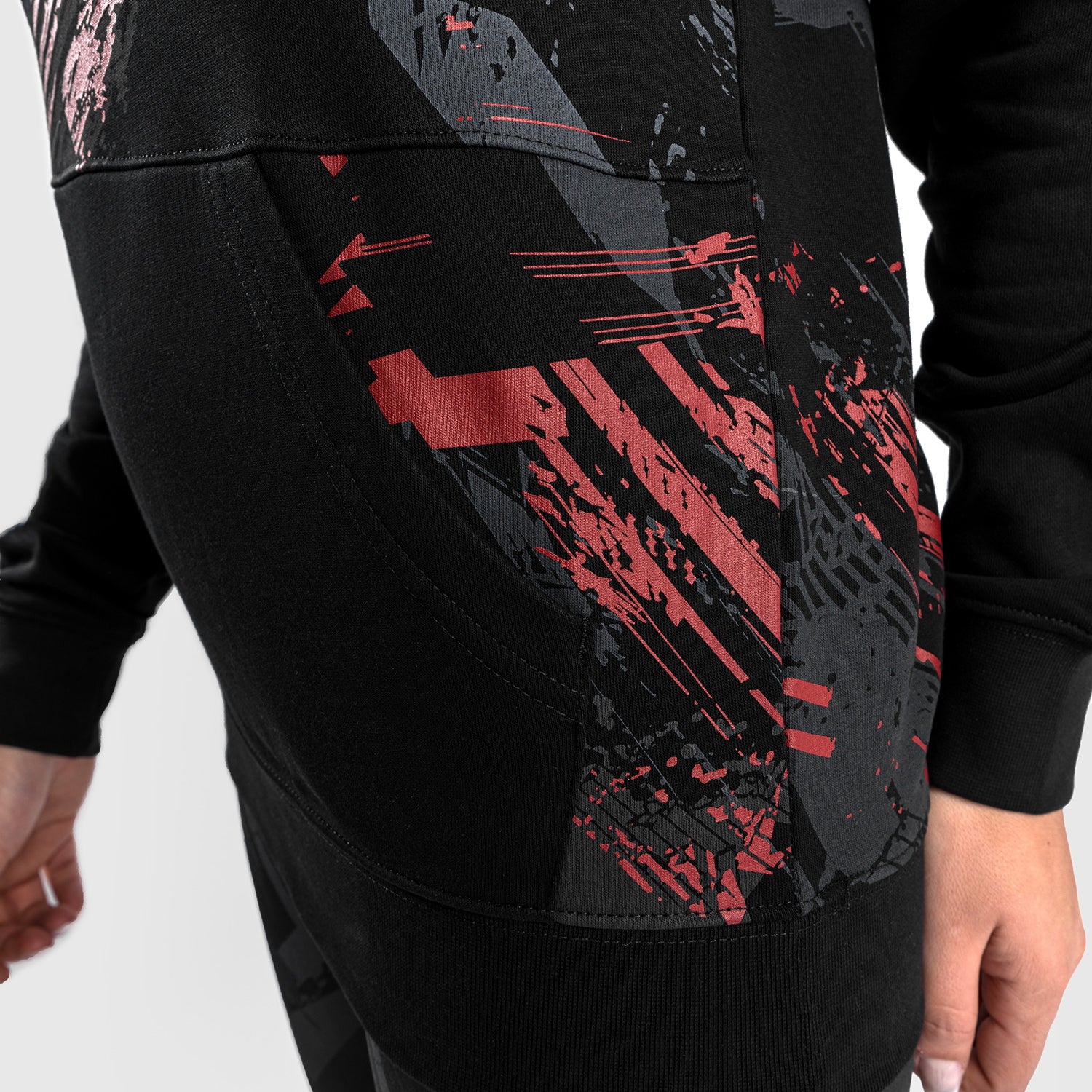 UFC Venum Authentic Fight Week 2.0 Women’s Pullover Hoodie - Black/Red - Image 4