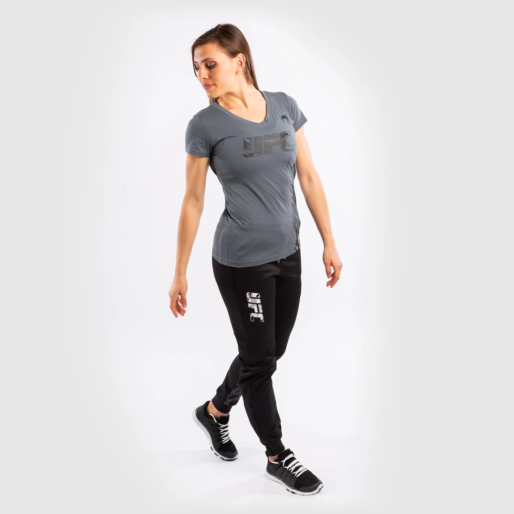 UFC Venum Authentic Fight Week Women's Short Sleeve T-shirt - Grey - Image 5
