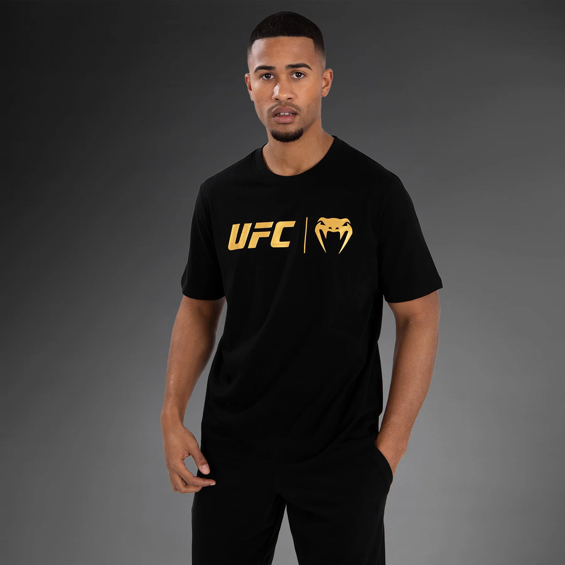UFC Venum Classic  T-Shirt - Black/Gold
