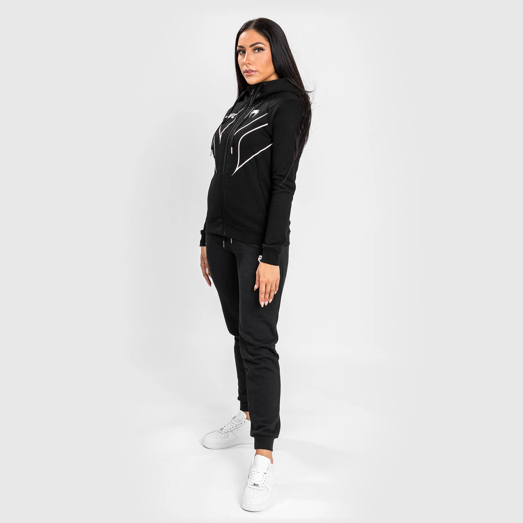 UFC Venum Fight Night 2.0 Replica Women's Full Zip Hoodie - Black - Image 5
