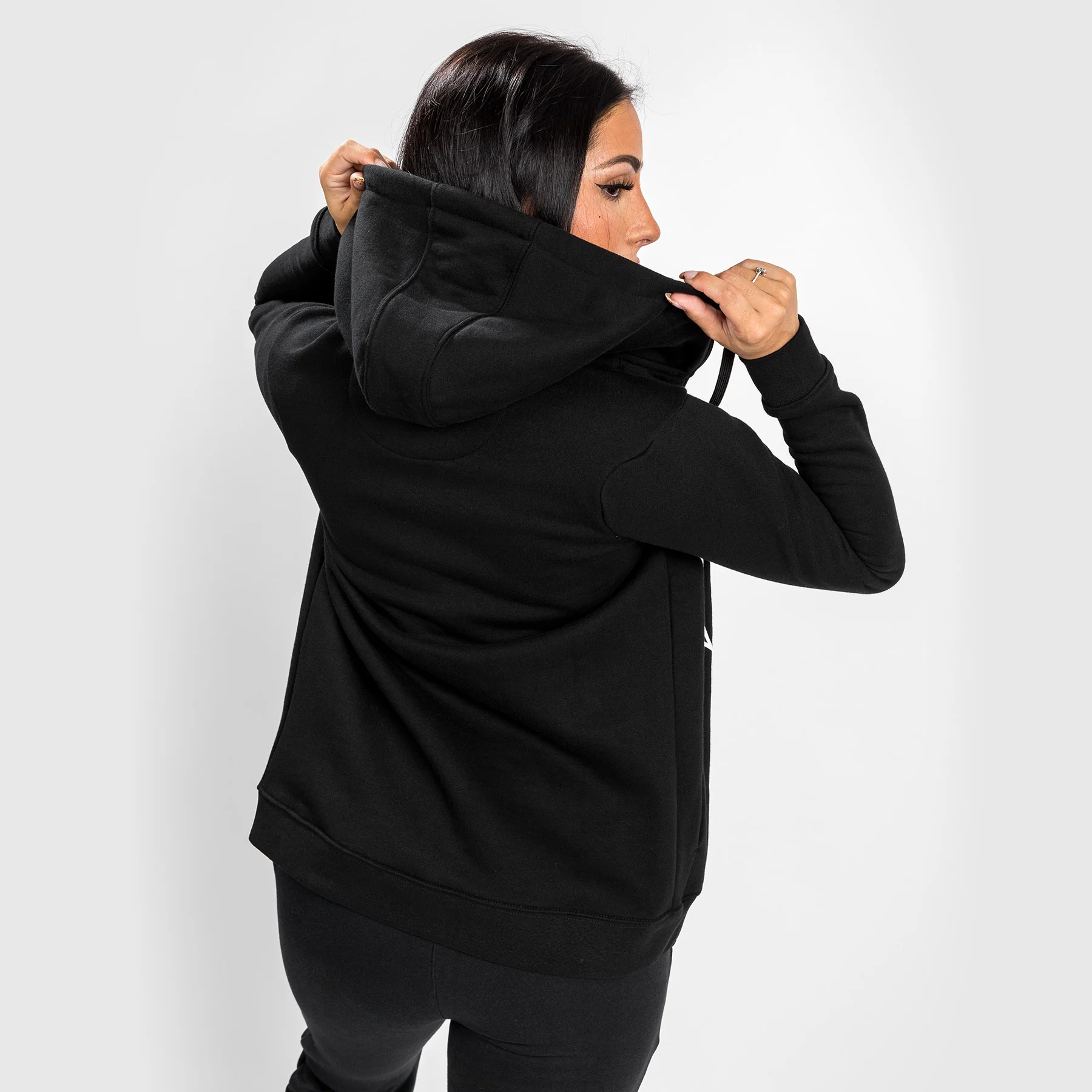 UFC Venum Fight Night 2.0 Replica Women's Full Zip Hoodie - Black - Image 6