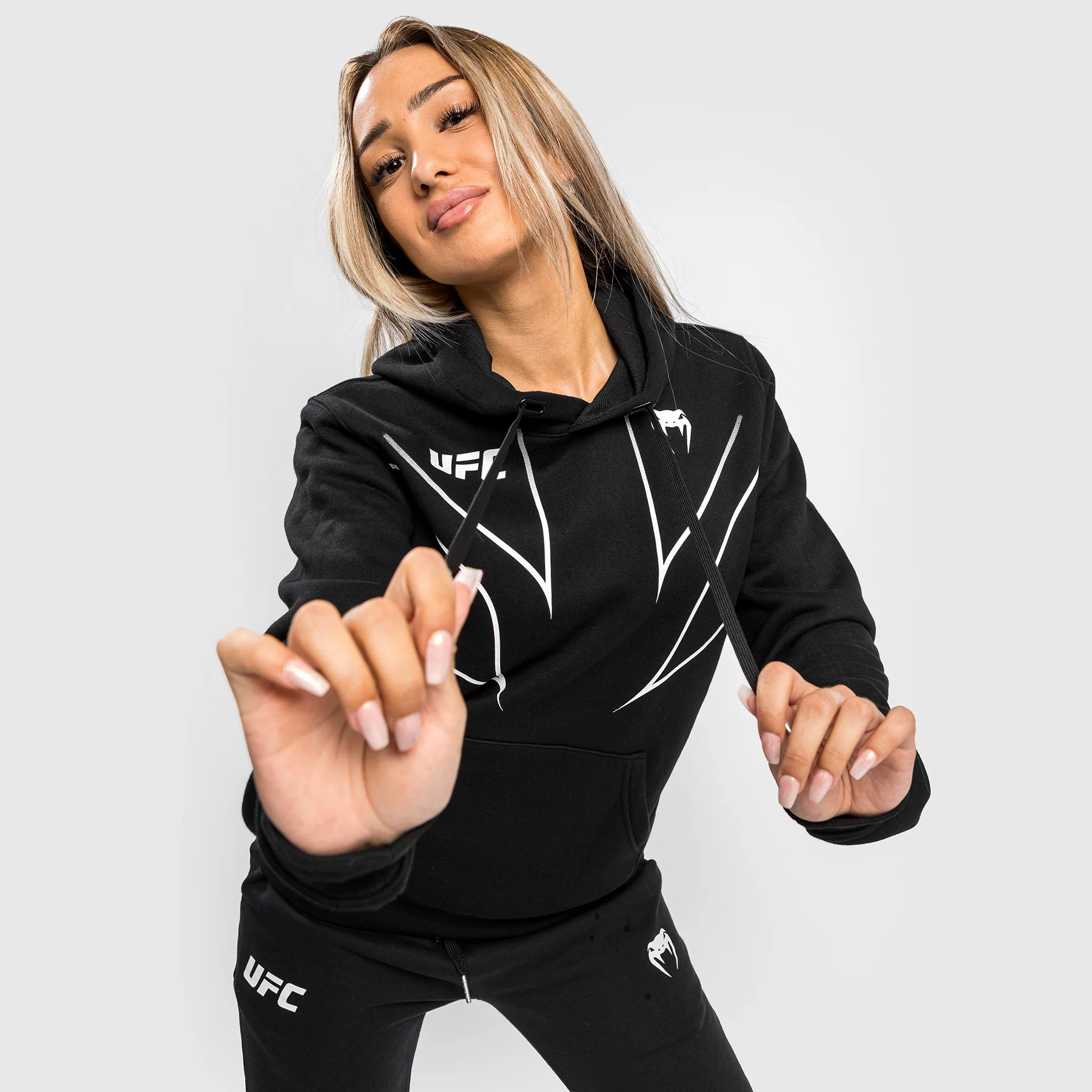 UFC Venum Fight Night 2.0 Replica Women's Hoodie - Black - Image 3