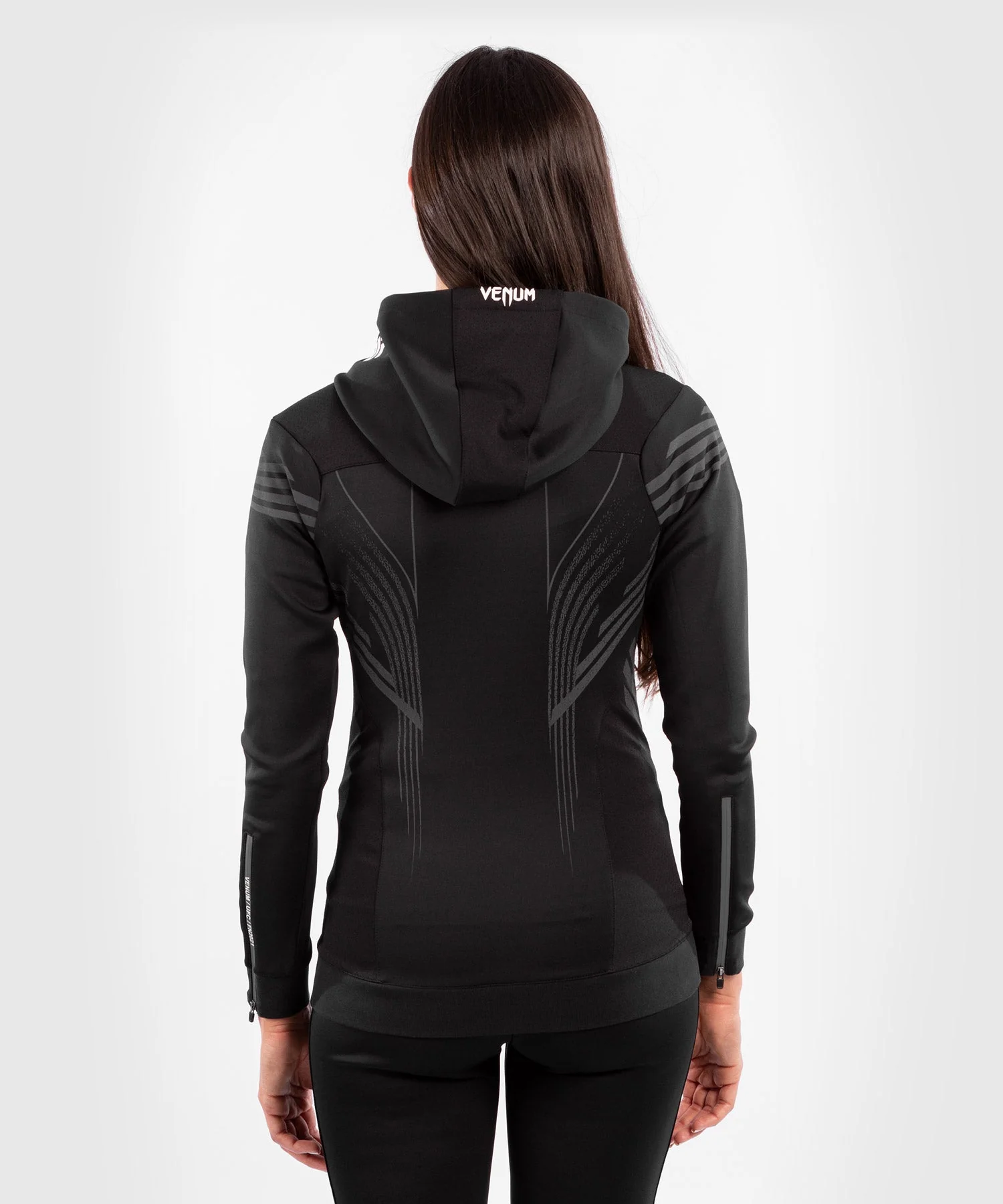 UFC Venum Fighters Authentic Fight Night Women's Walkout Hoodie - Black - Image 3