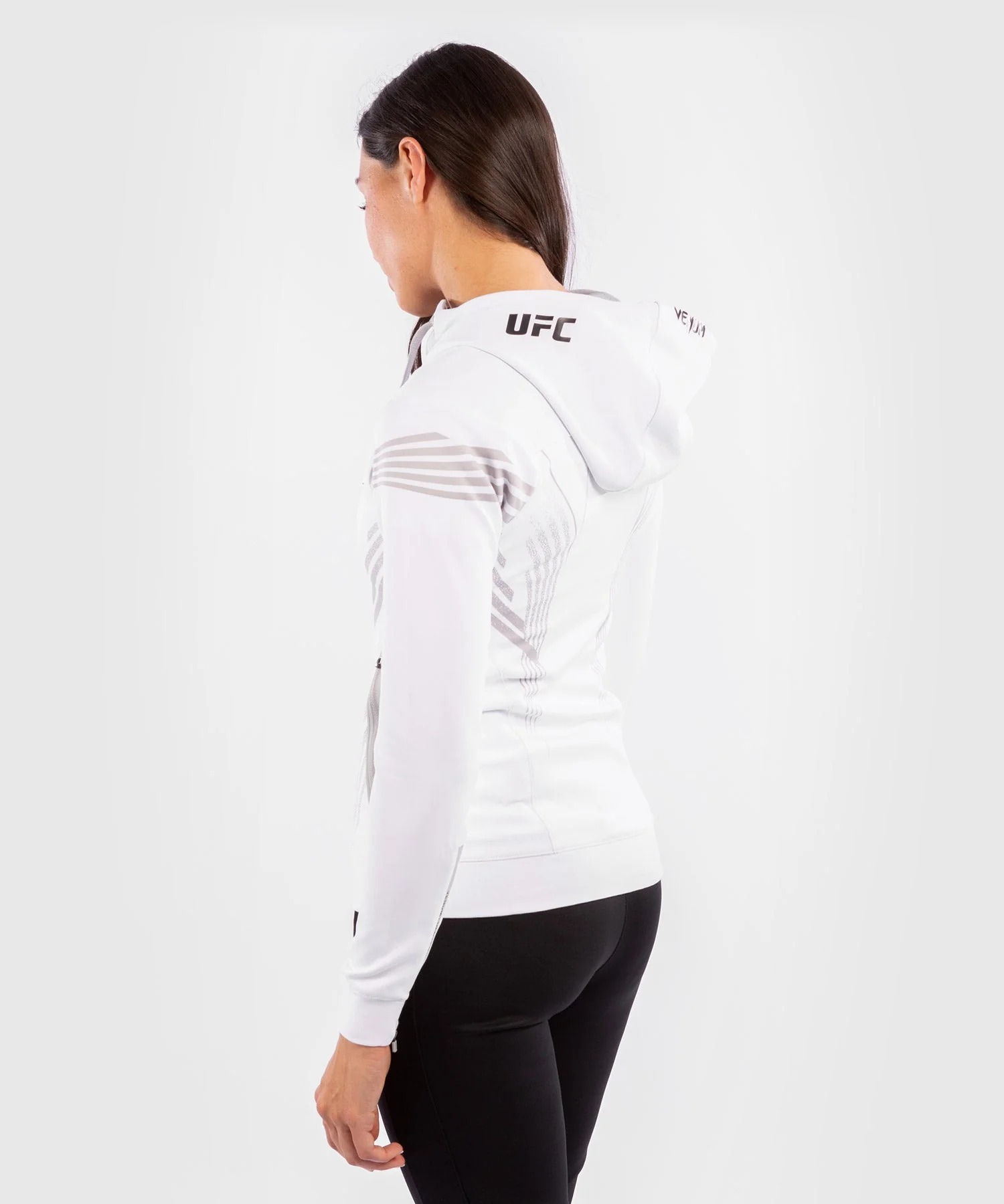UFC Venum Fighters Authentic Fight Night Women's Walkout Hoodie - White - Image 4